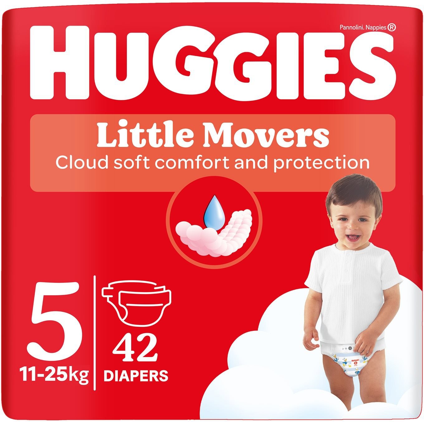 HUGGIES Little Movers veľkosť 5 Jumbo (42 ks)