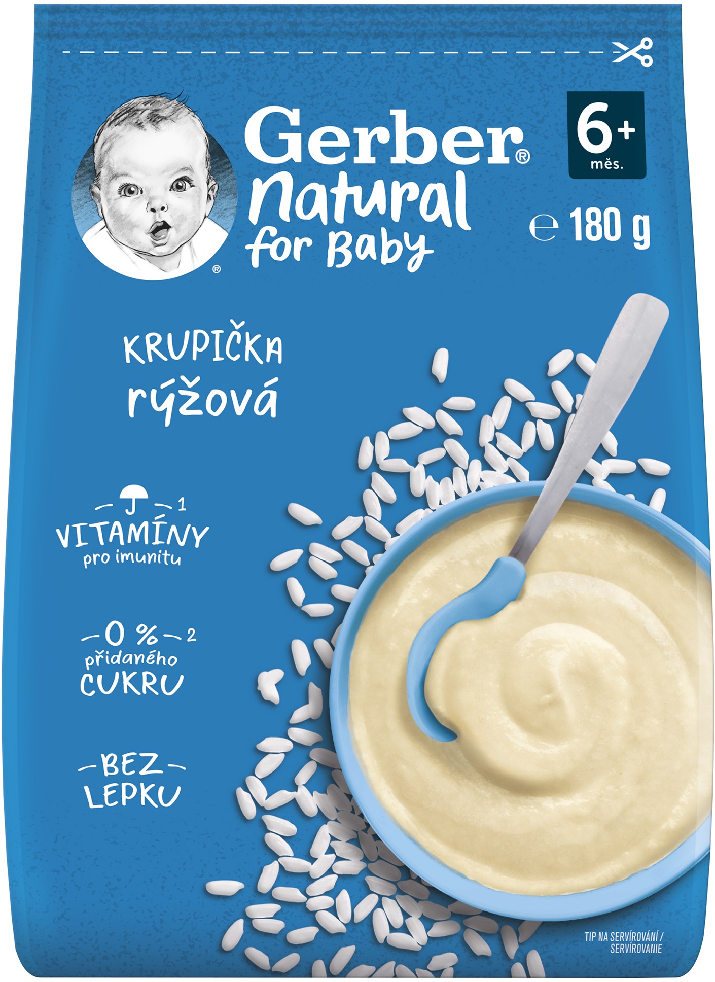 GERBER Natural ryžová krupica 180 g
