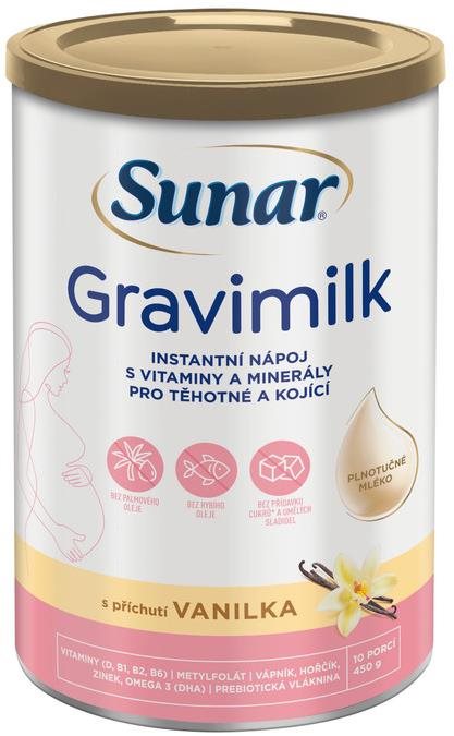 Sunar Gravimilk s príchuťou vanilka 450 g