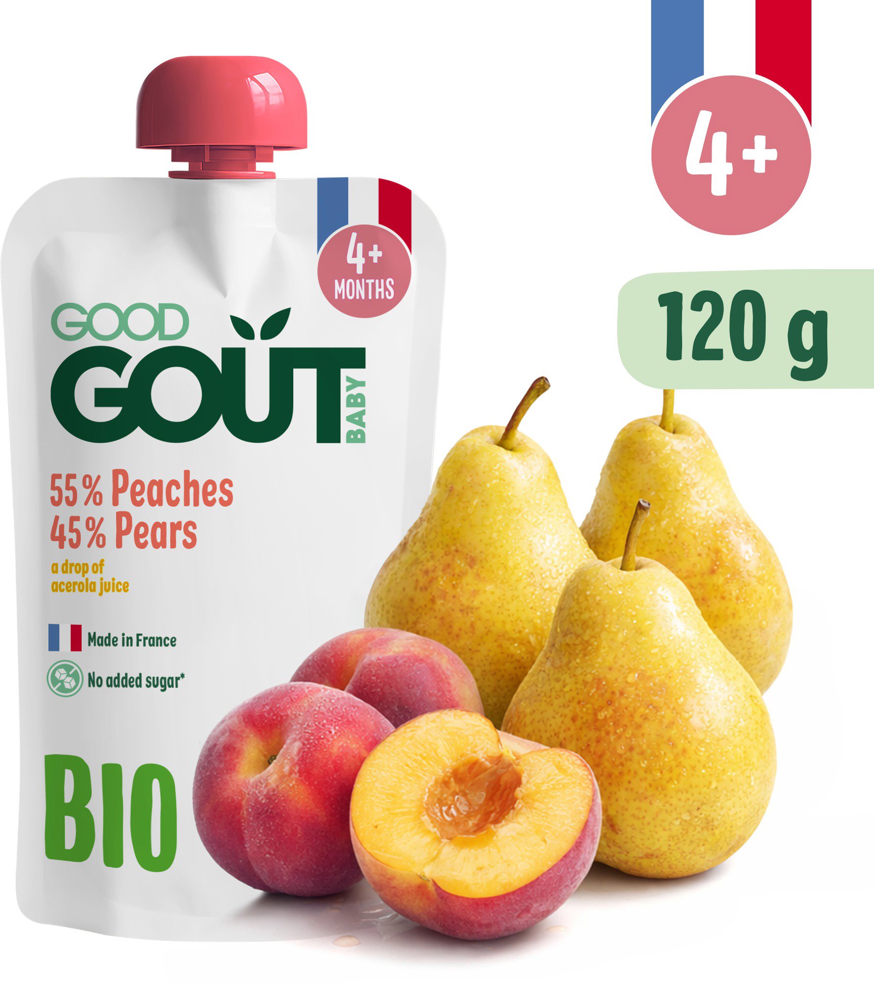 Good Gout BIO Broskyňa s hruškou (120 g)