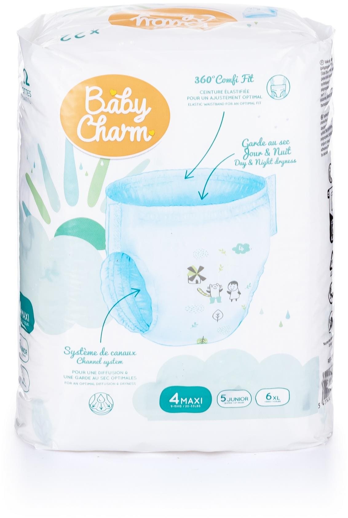 BABY CHARM Super Dry Pant veľ. 4 Maxi, 9 – 15 kg (22 ks)