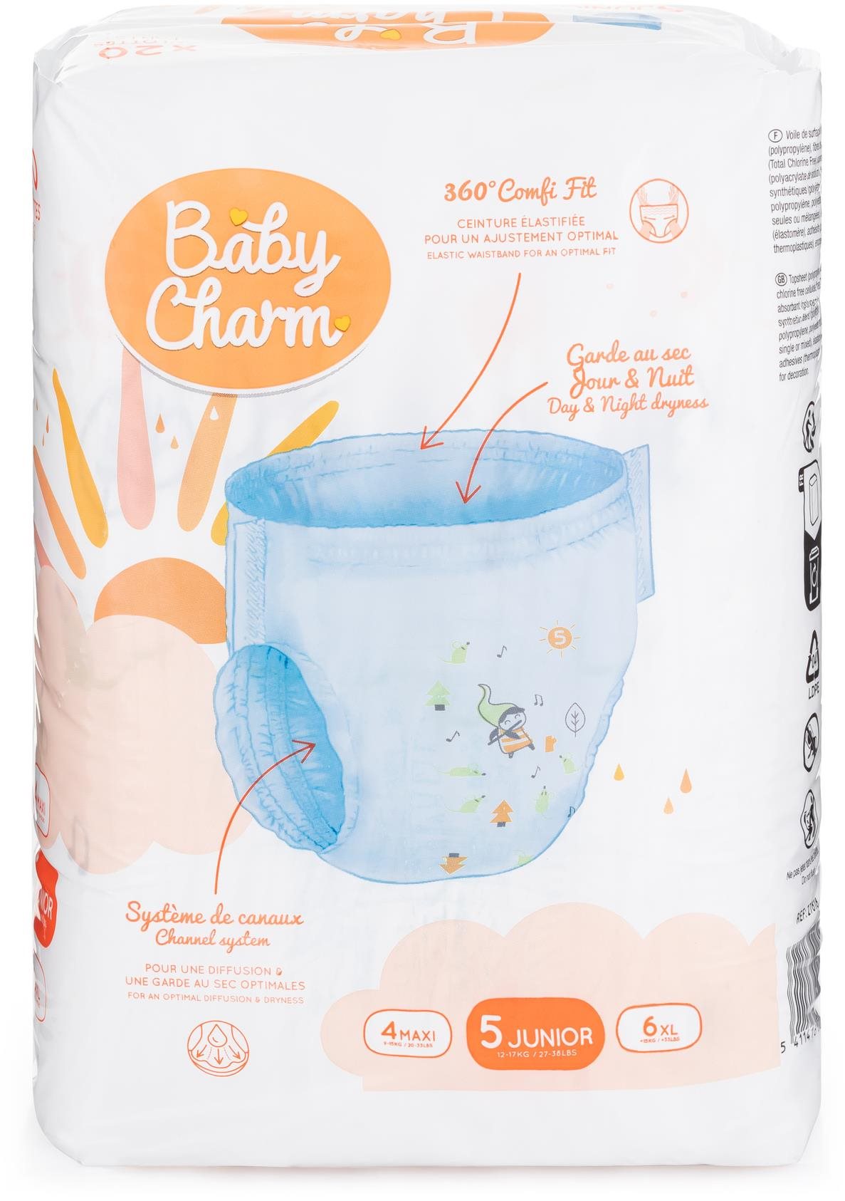 BABY CHARM Super Dry Pant veľ. 5 Junior, 12 – 17 kg (20 ks)