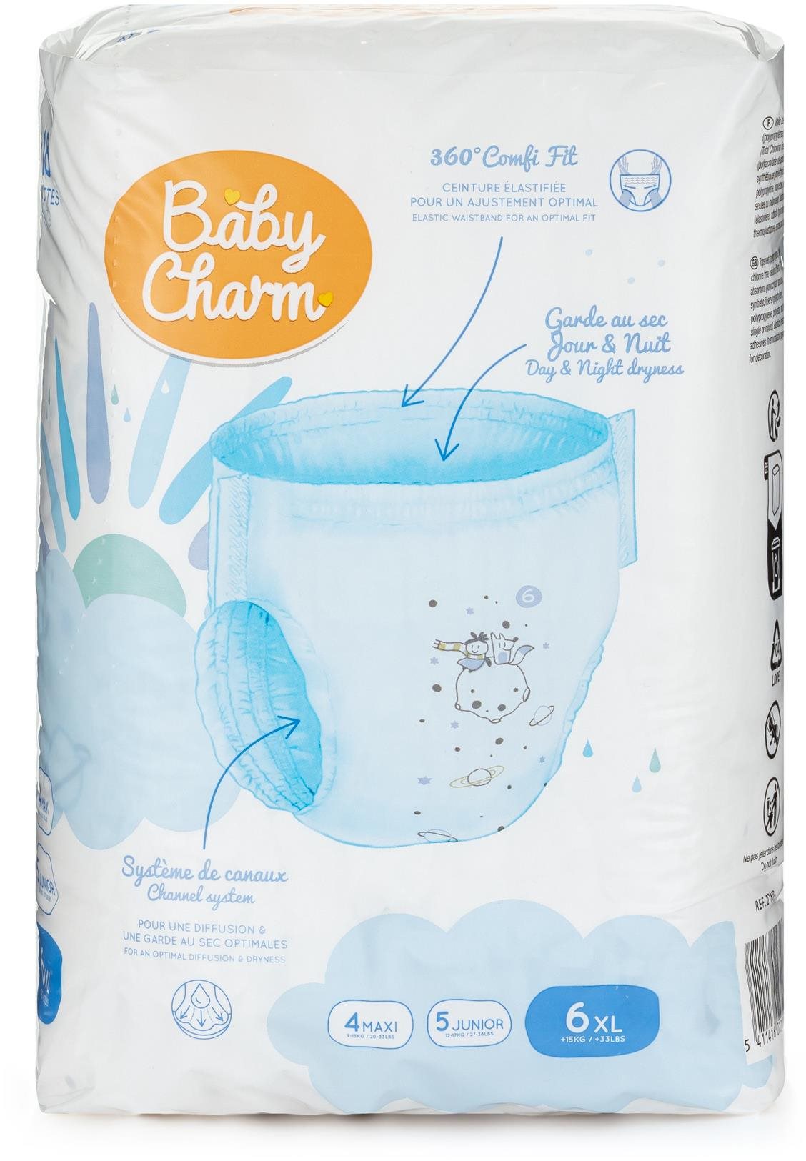 BABY CHARM Super Dry Pant veľ. 6 XL, +15 kg (18 ks)