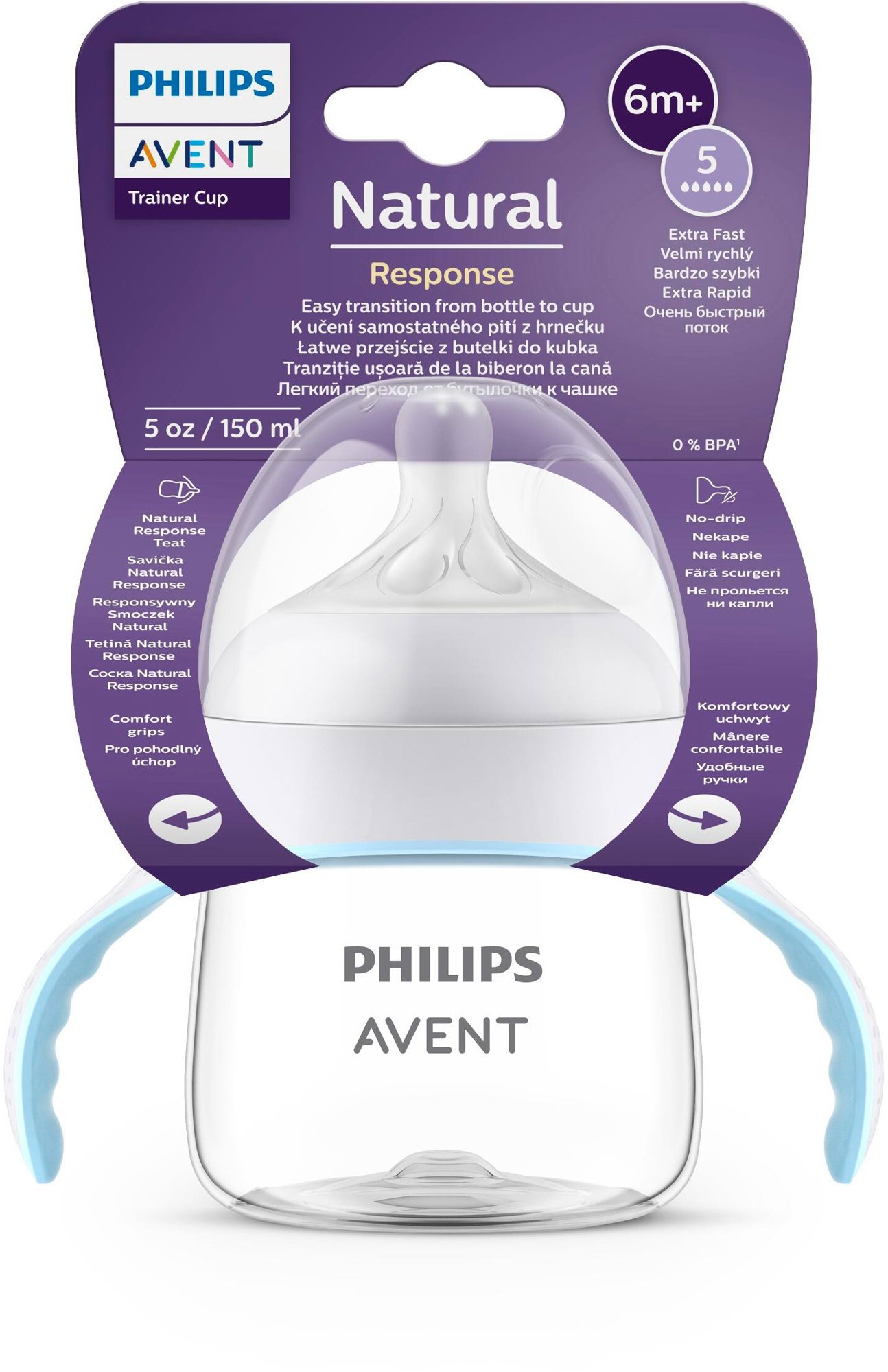 Philips AVENT SCF263/61 Fľaša na učenie Natural Response, 150 ml, 6m+, 1 ks