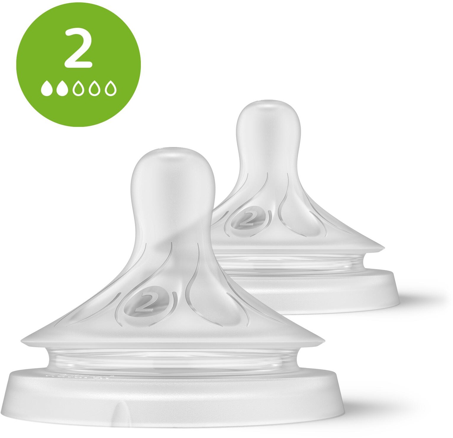 Philips AVENT Natural Response 2 novorodenecký prietok 0m+, 2 ks