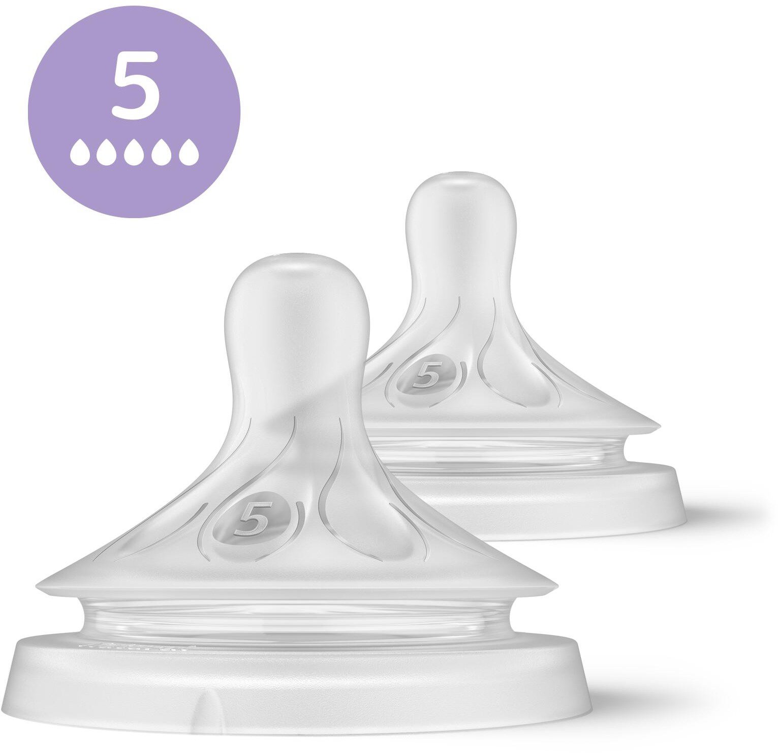 Philips AVENT SCY965/02 Cumlík Natural Response 5 veľmi rýchly prietok, 2 ks