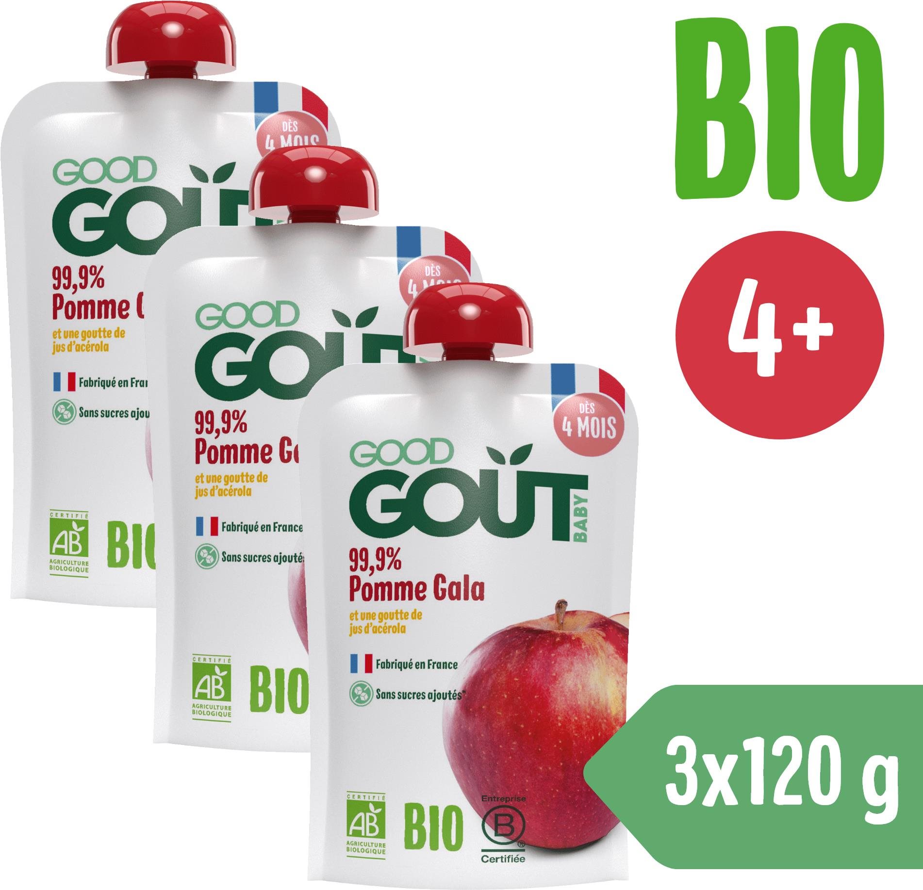 Good Gout BIO Jablko Gala (3× 120 g)