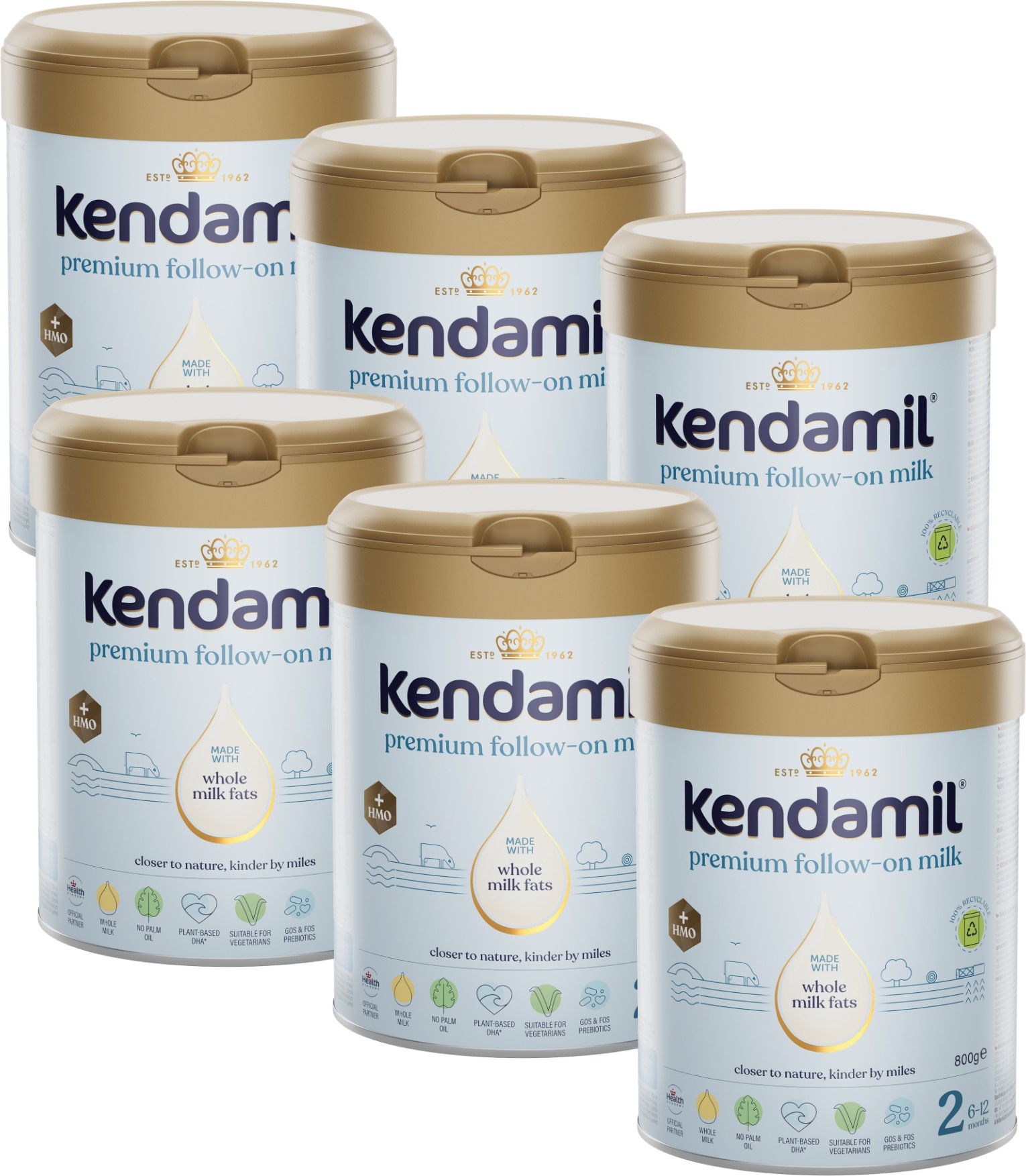 Kendamil Premium 2 HMO+ (6× 800 g)