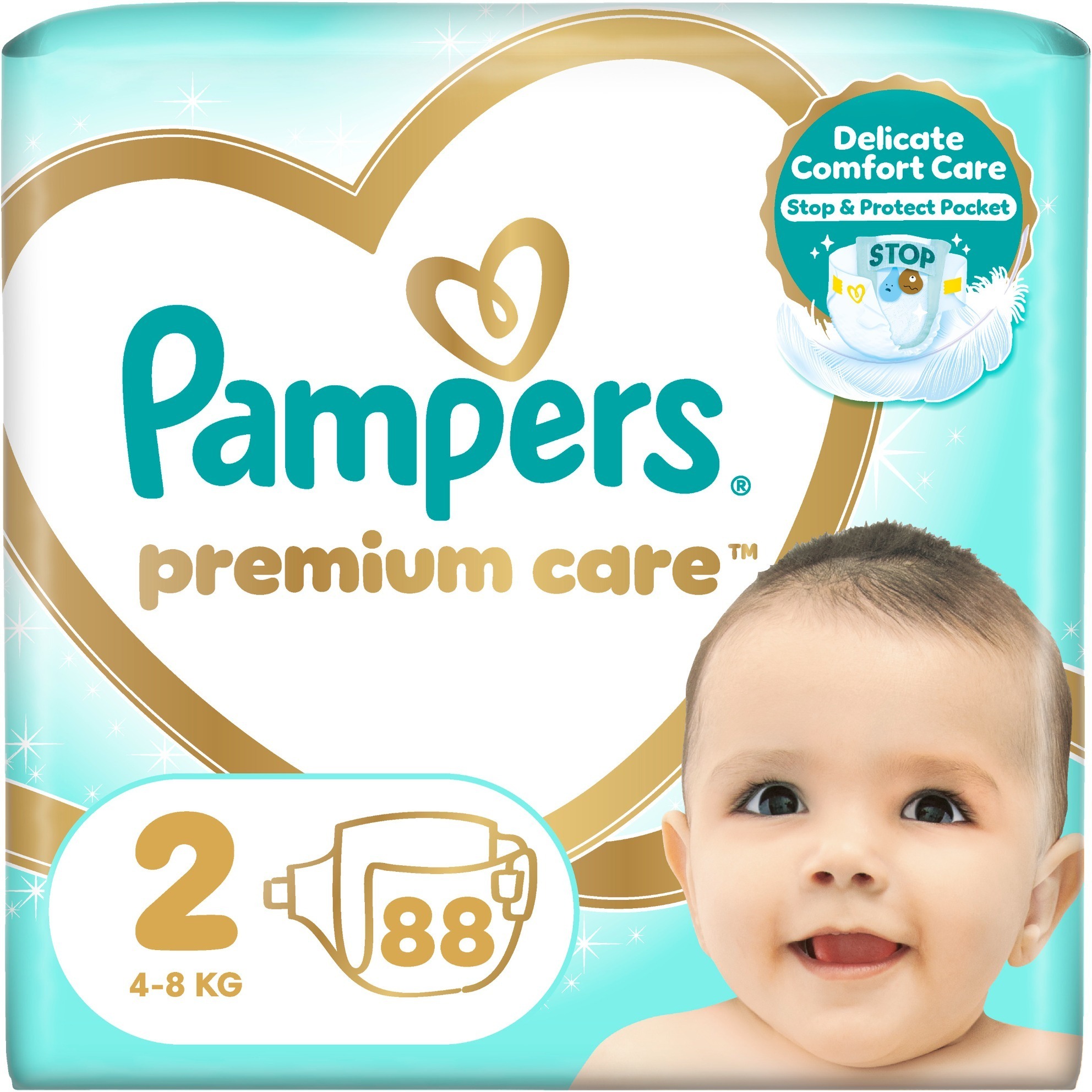 PAMPERS Premium Care veľkosť 2 (88 ks)