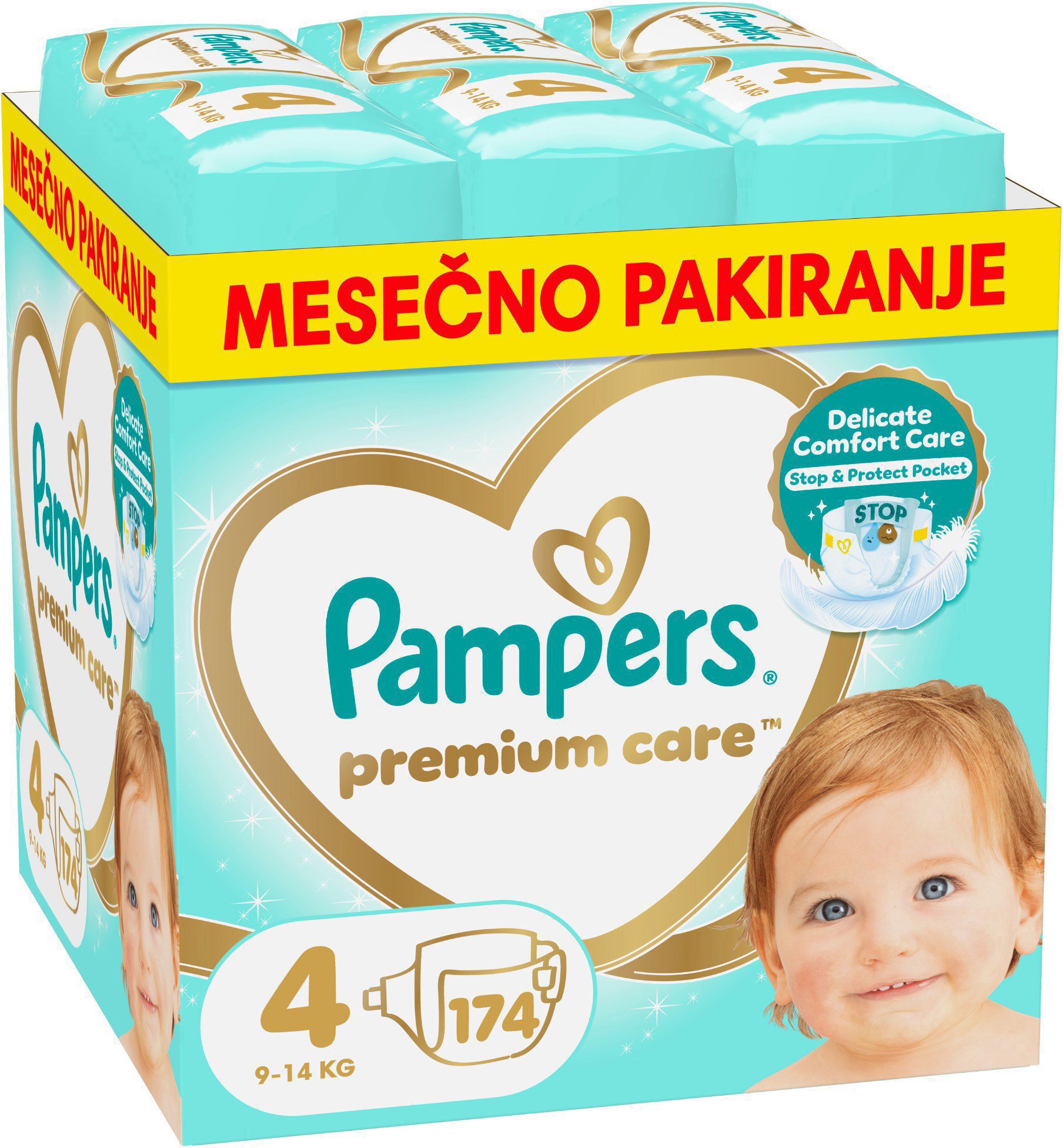 PAMPERS Premium Care veľkosť 4 (174 ks)