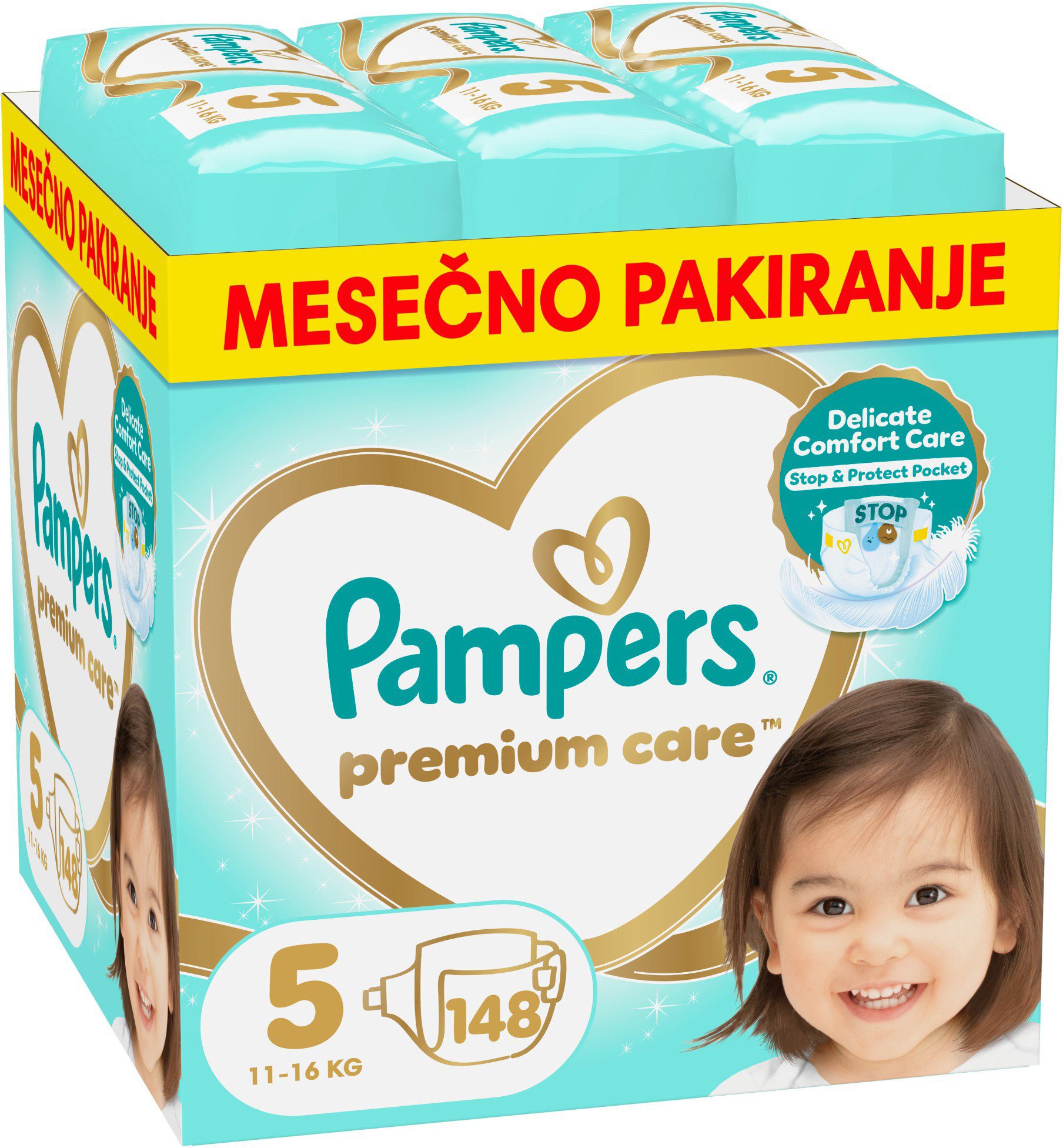 PAMPERS Premium Care veľkosť 5 (148 ks)