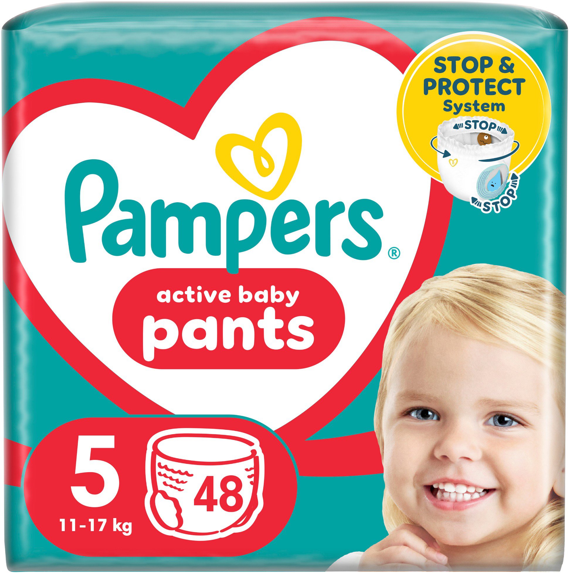 PAMPERS Active Baby Pants veľkosť 5 (48 ks)
