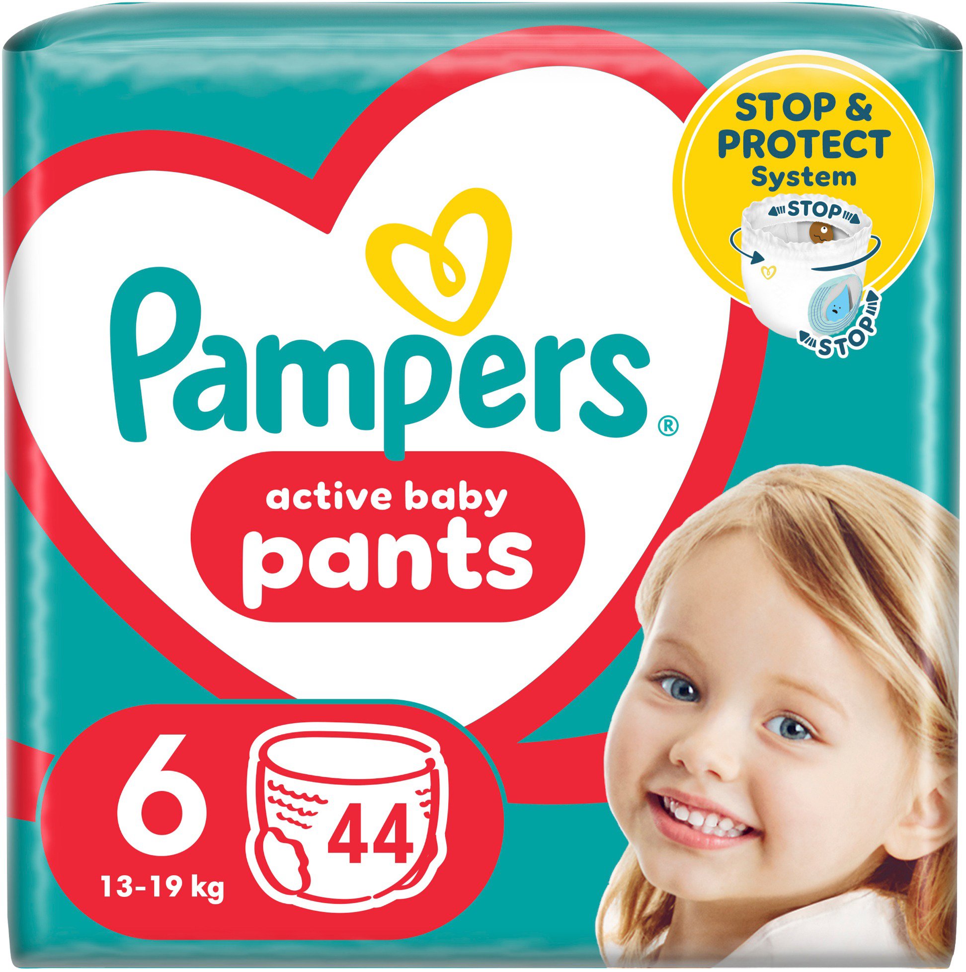 PAMPERS Active Baby Pants veľkosť 6 (44 ks)