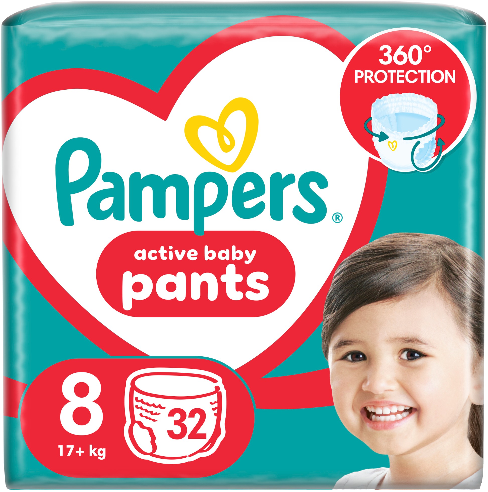 PAMPERS Active Baby Pants veľkosť 8 (32 ks)
