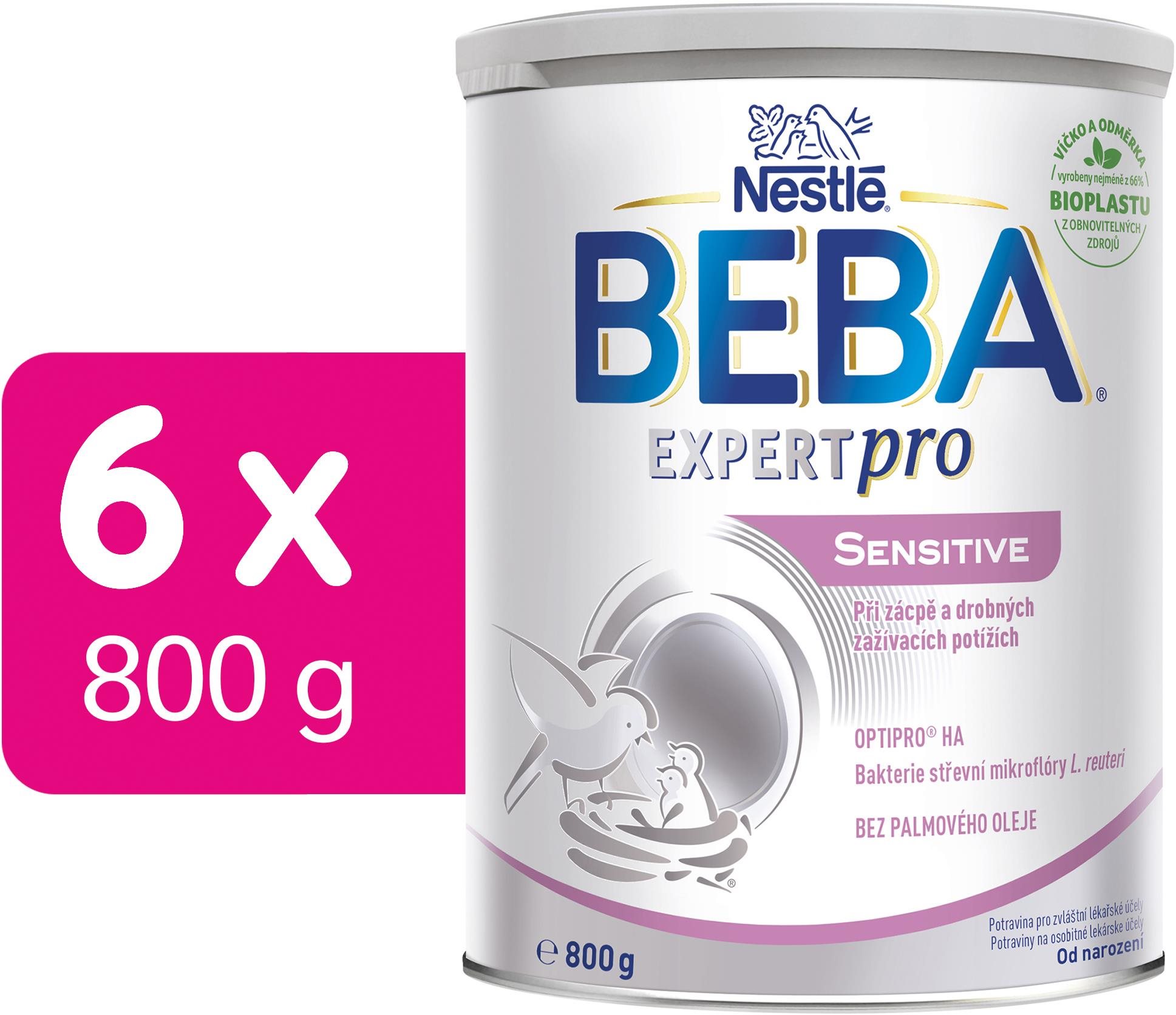 BEBA EXPERTpro SENSITIVE, pri zápche a zažívacích ťažkostiach, mliečna dojčenská výživa, 6× 800 g