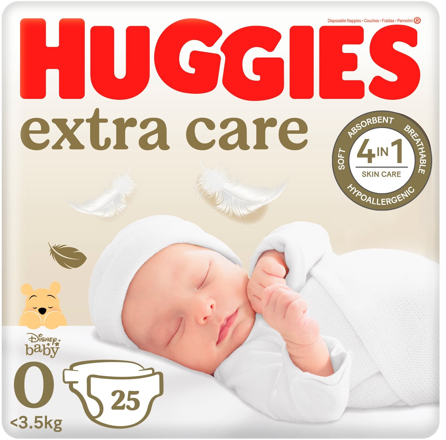HUGGIES Extra Care veľ. 0 (25 ks)