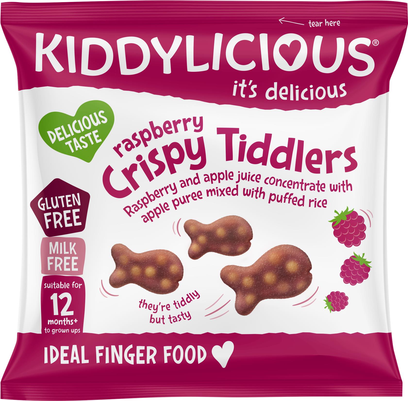 Kiddylicious rybičky chrumkavé malinové 12 g