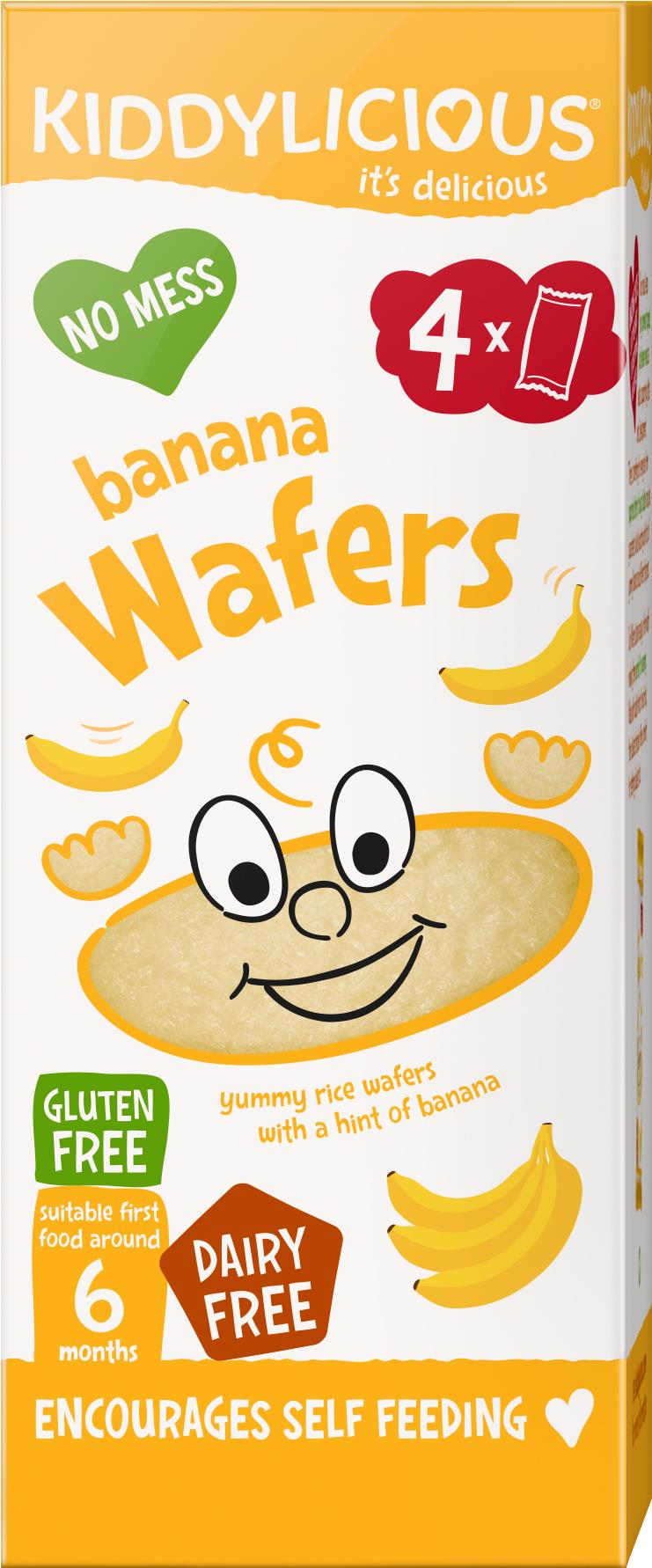 Kiddylicious oblátky banánové mini 16 g (4× 4 g)