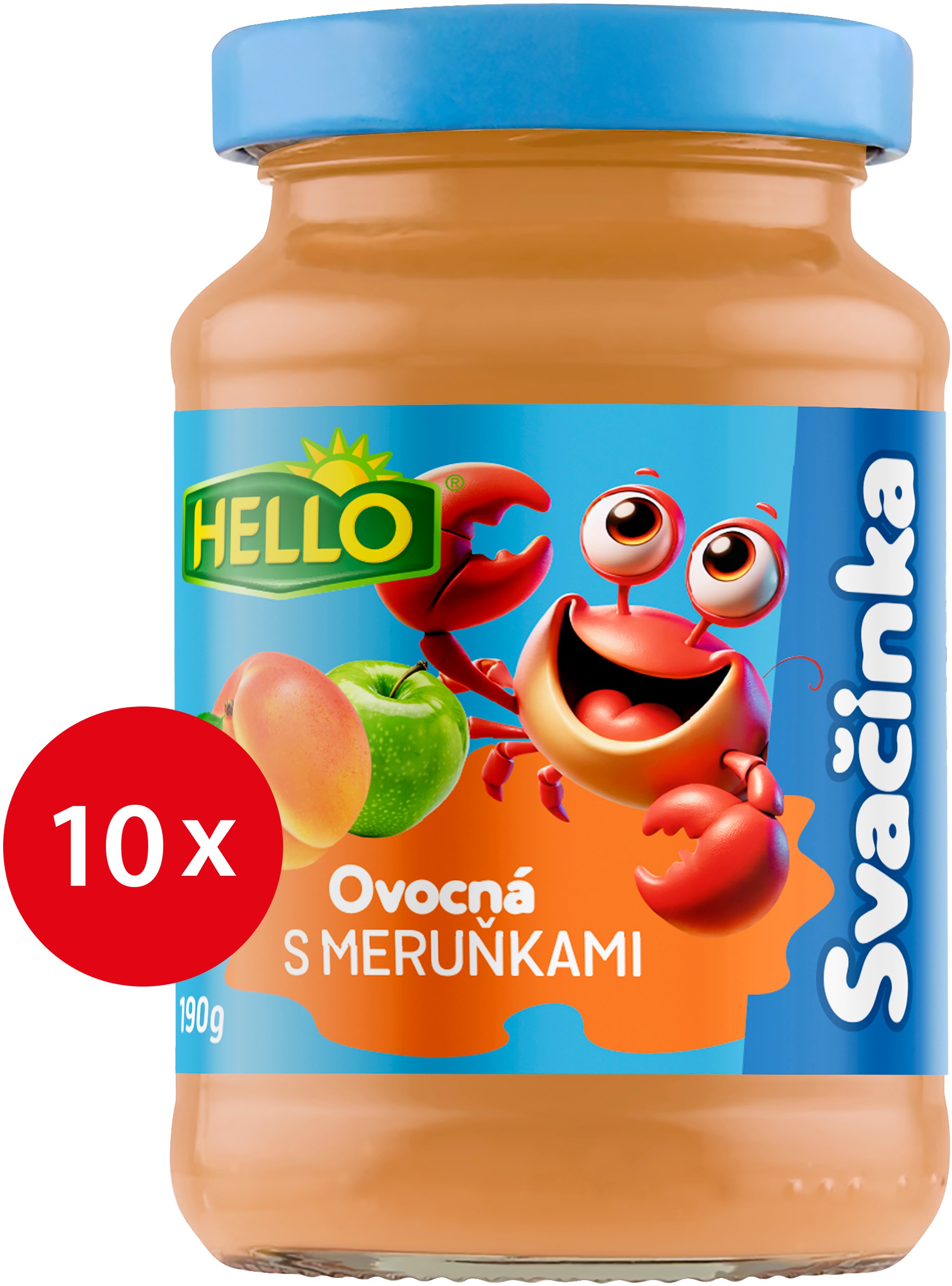 HELLO ovocná desiata s marhuľami 10× 190 g