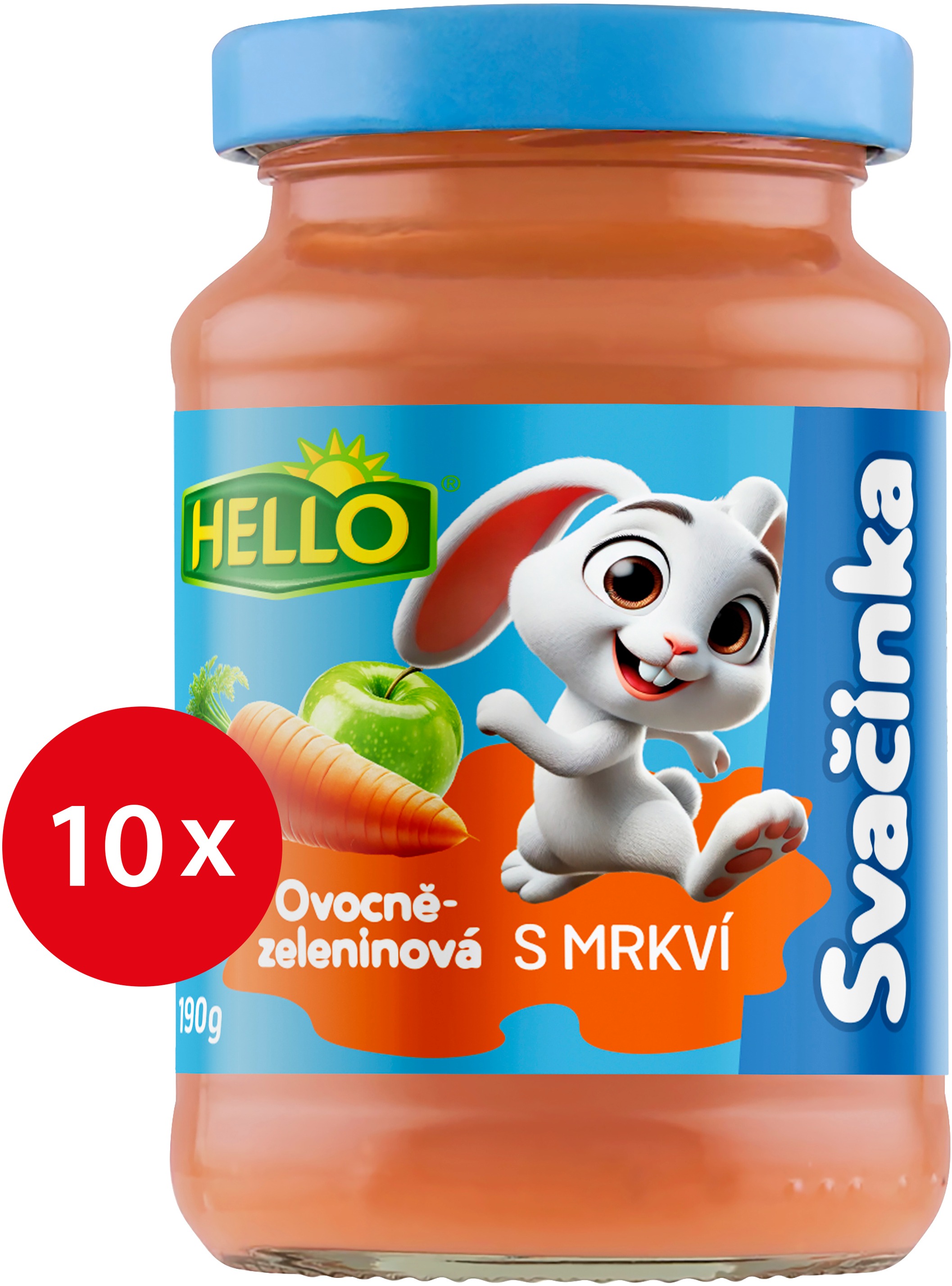 HELLO ovocná desiata s mrkvou 10× 190 g