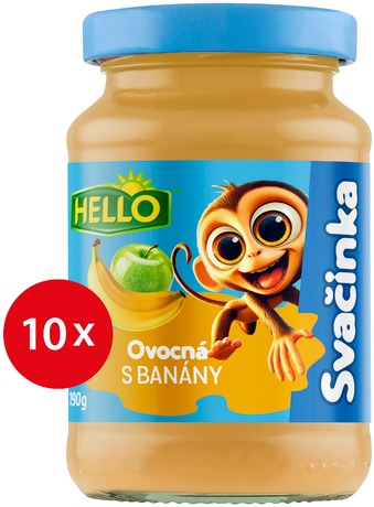 HELLO ovocná desiata s banánmi 10× 190 g