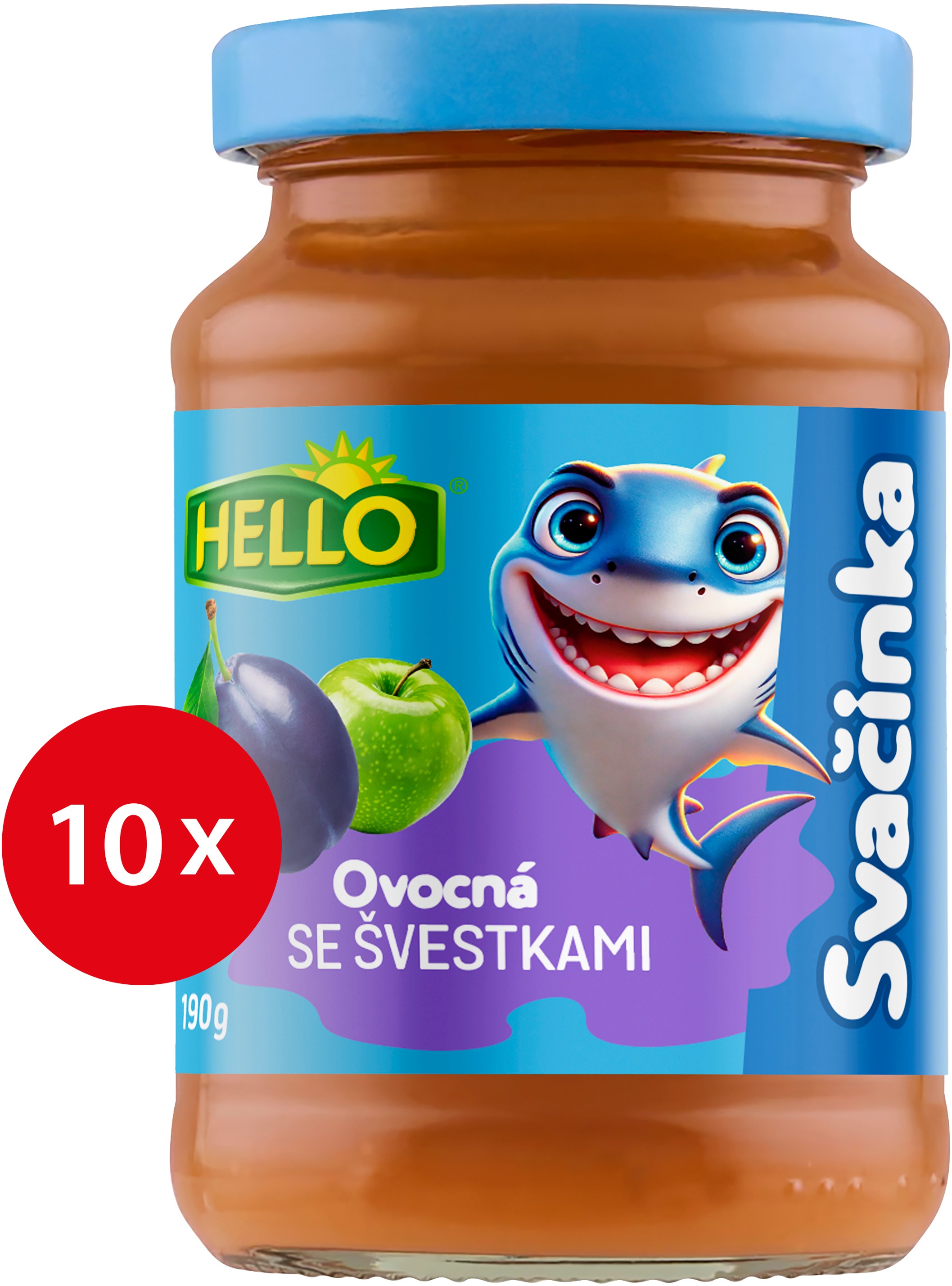HELLO ovocná desiata so slivkami 10× 190 g