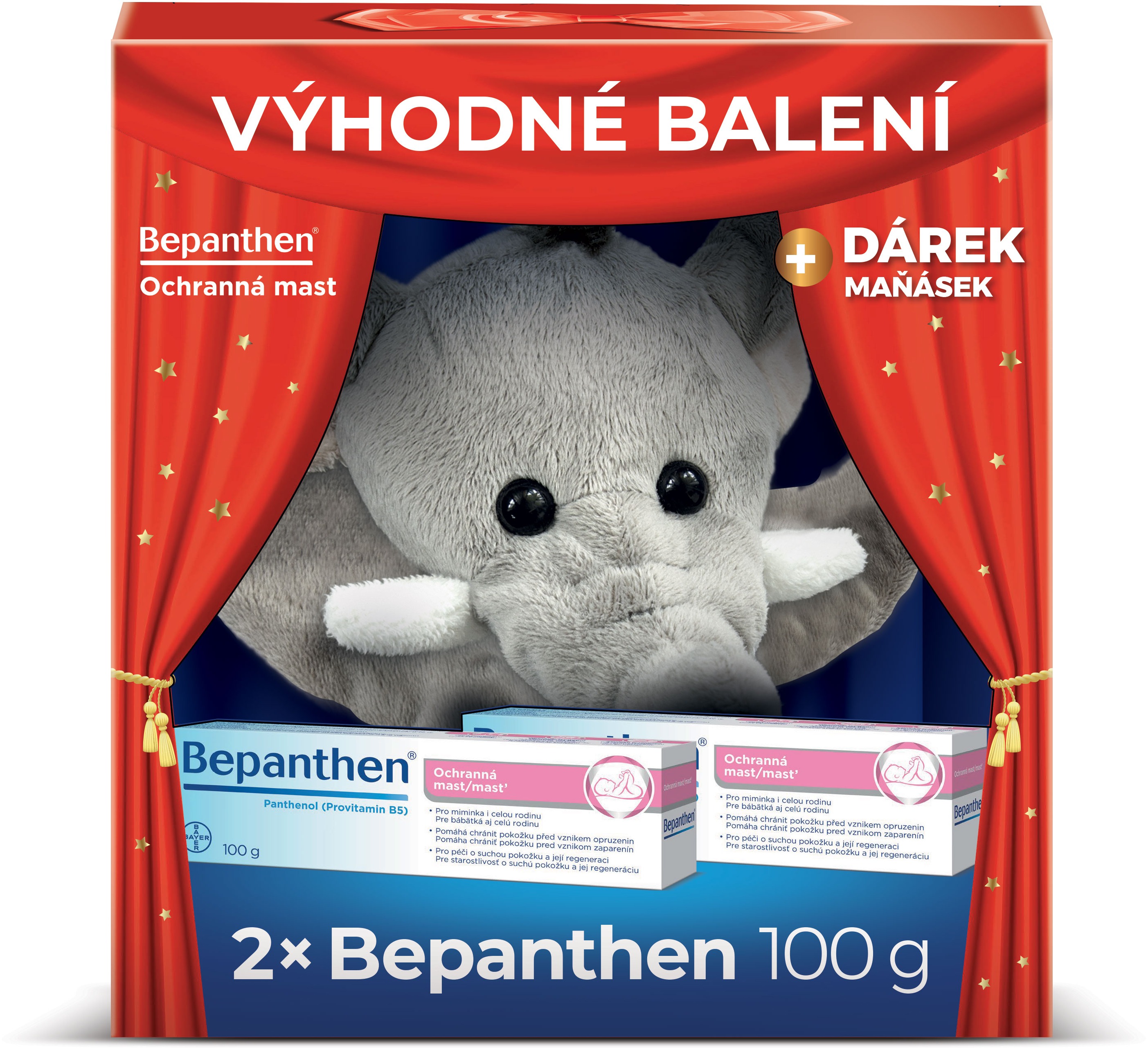 BEPANTHEN Baby 2× 100 g + darček Zaspávačik
