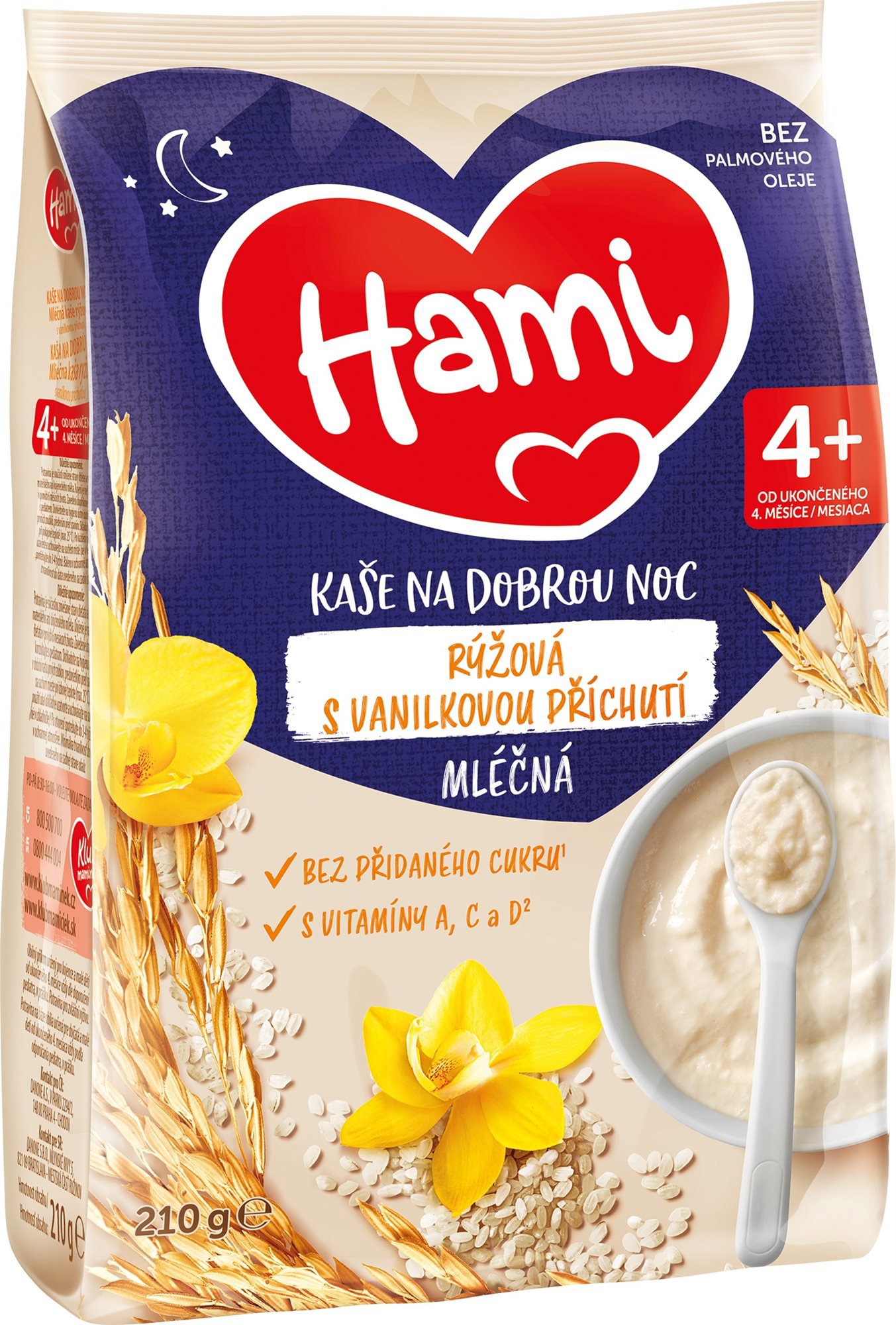 Hami mliečna kaša ryžová s vanilkovou príchuťou 210 g