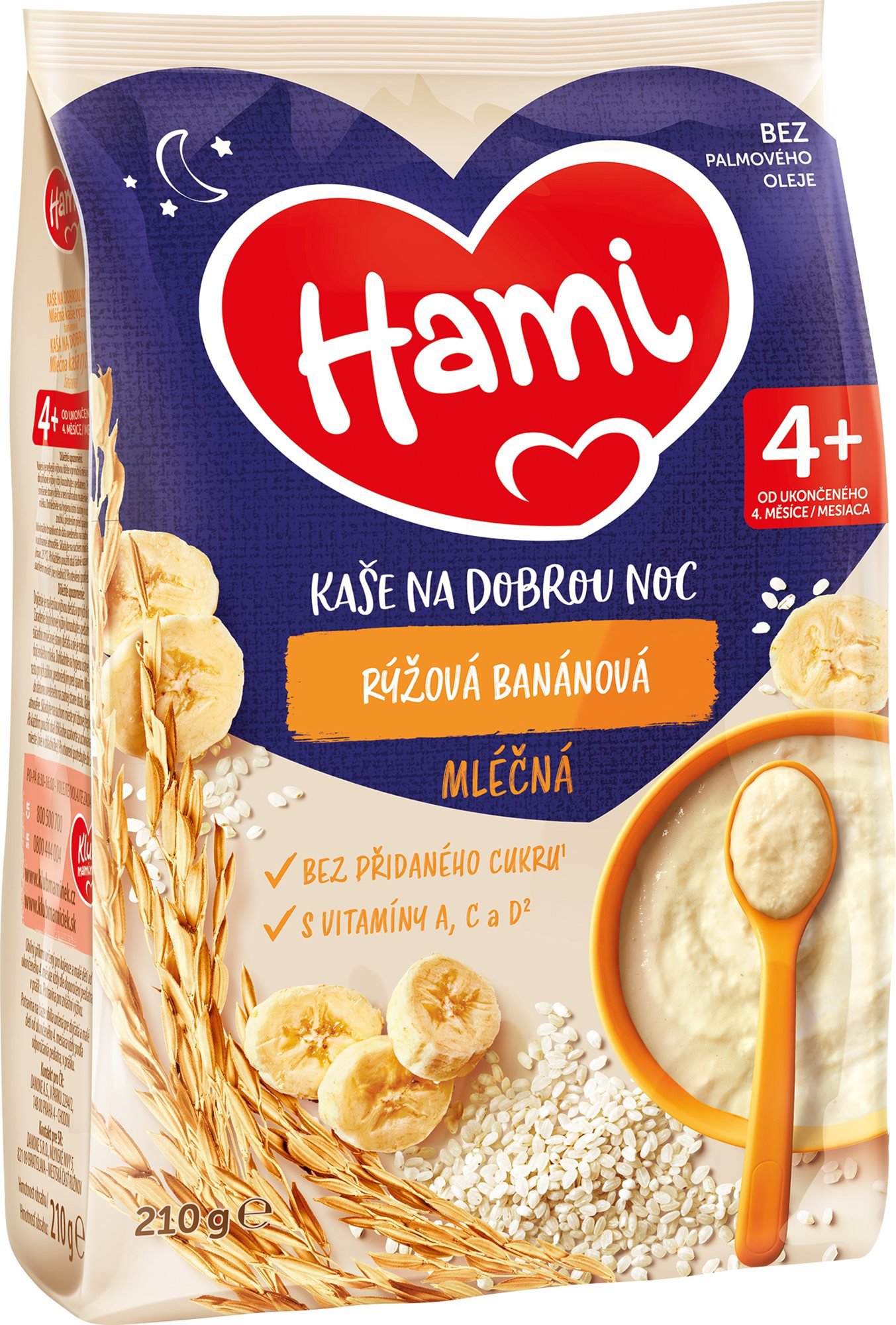 Hami mliečna kaša ryžová banánová 210 g