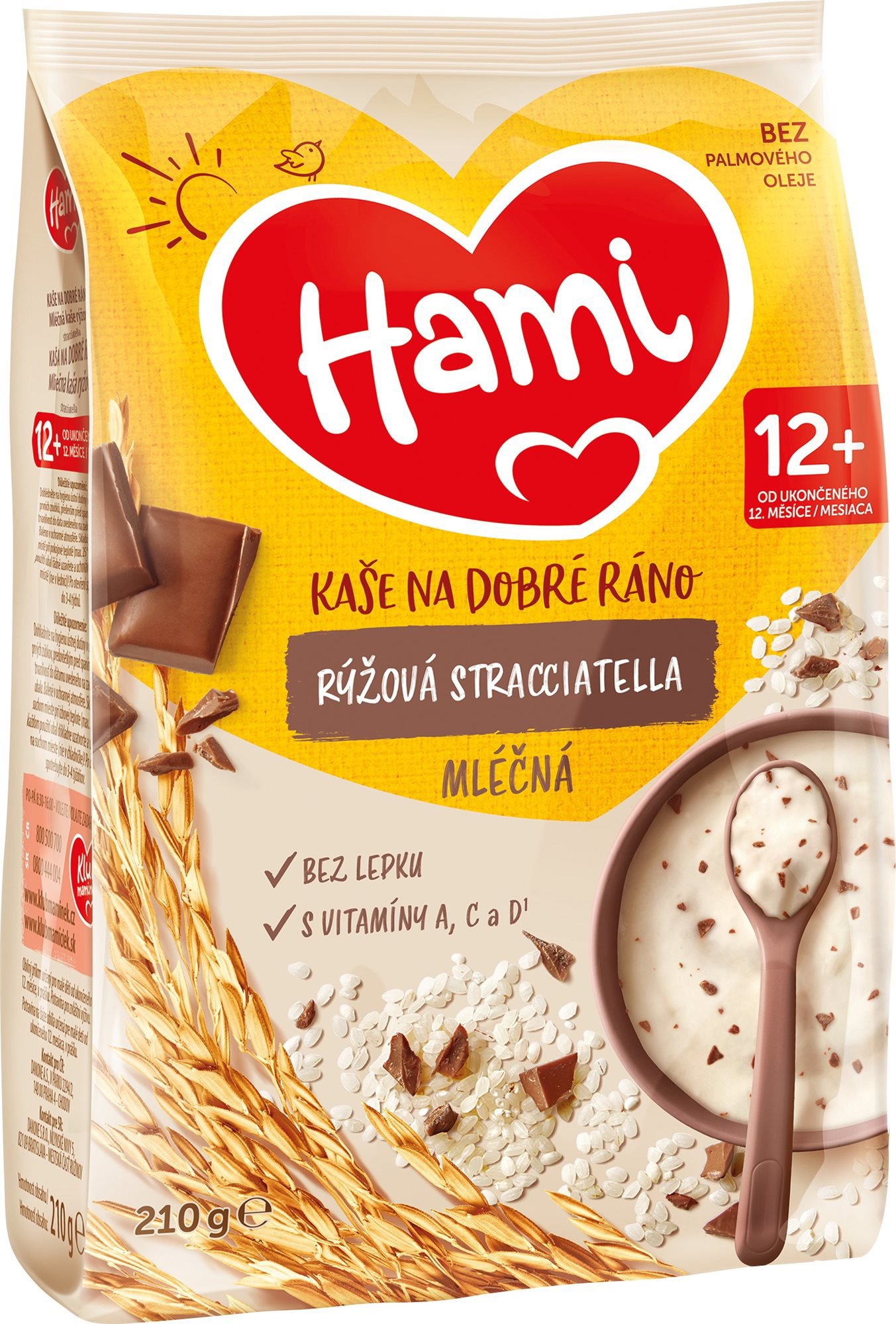Hami mliečna kaša ryžová stracciatella 210 g