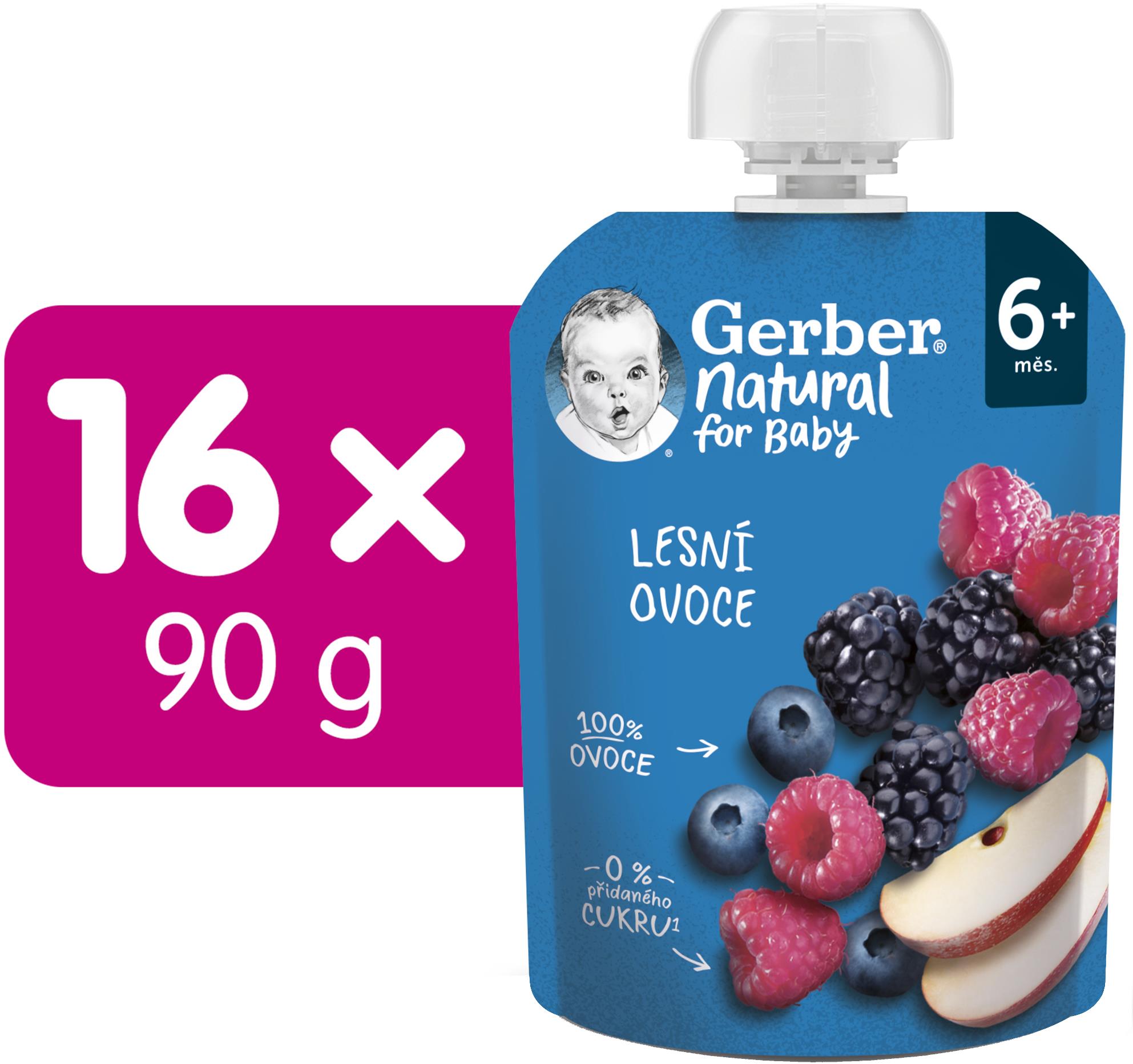 GERBER Natural kapsička lesné ovocie 16× 90 g