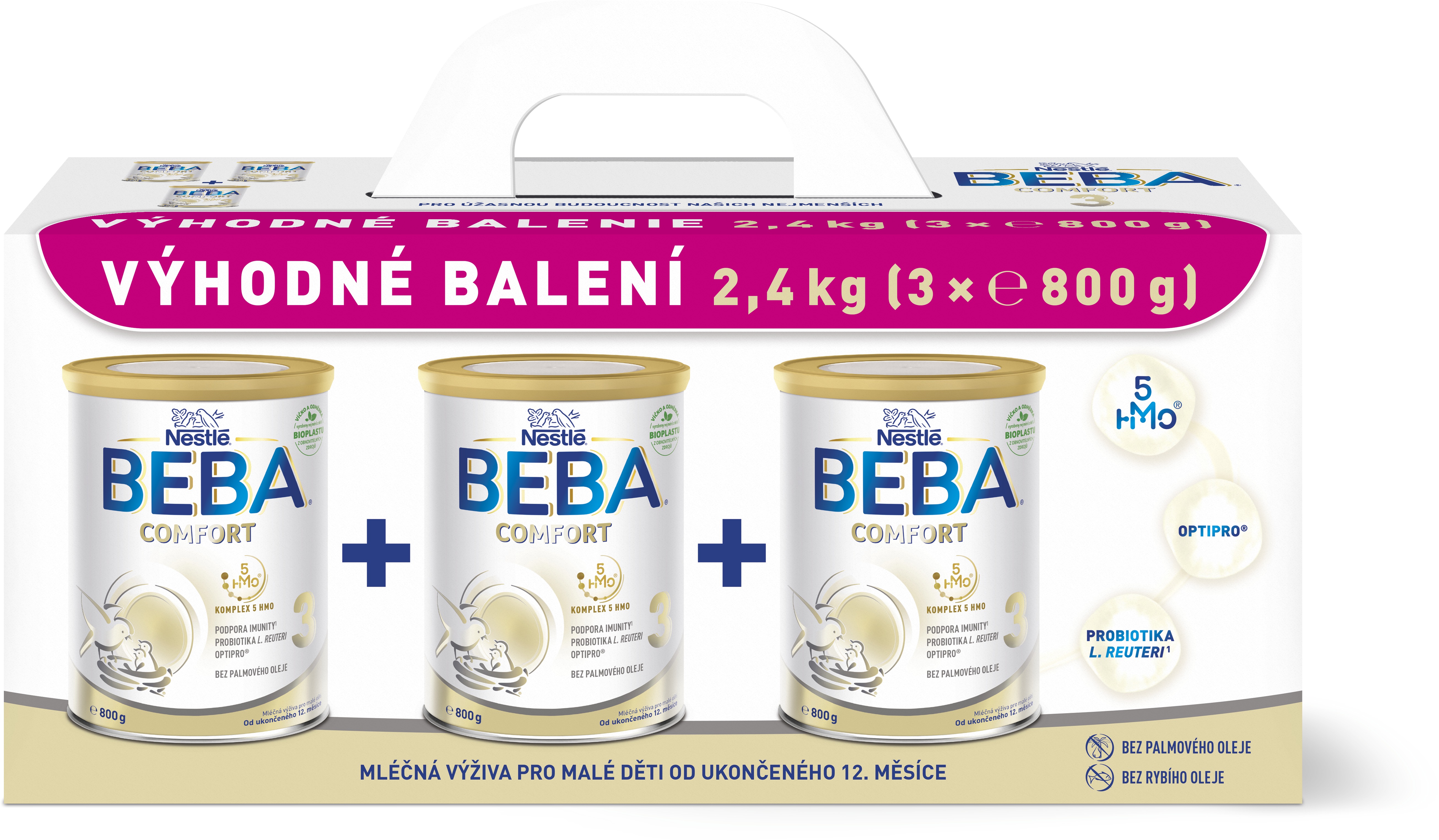 BEBA COMFORT 3, 5 HMO (3× 800 g)
