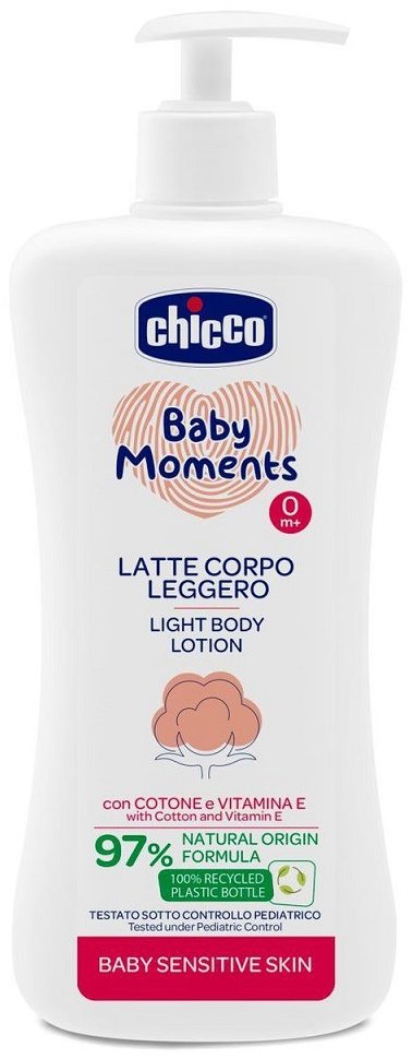 CHICCO Baby Moments Sensitive 97 % prírodných zložiek 500 ml