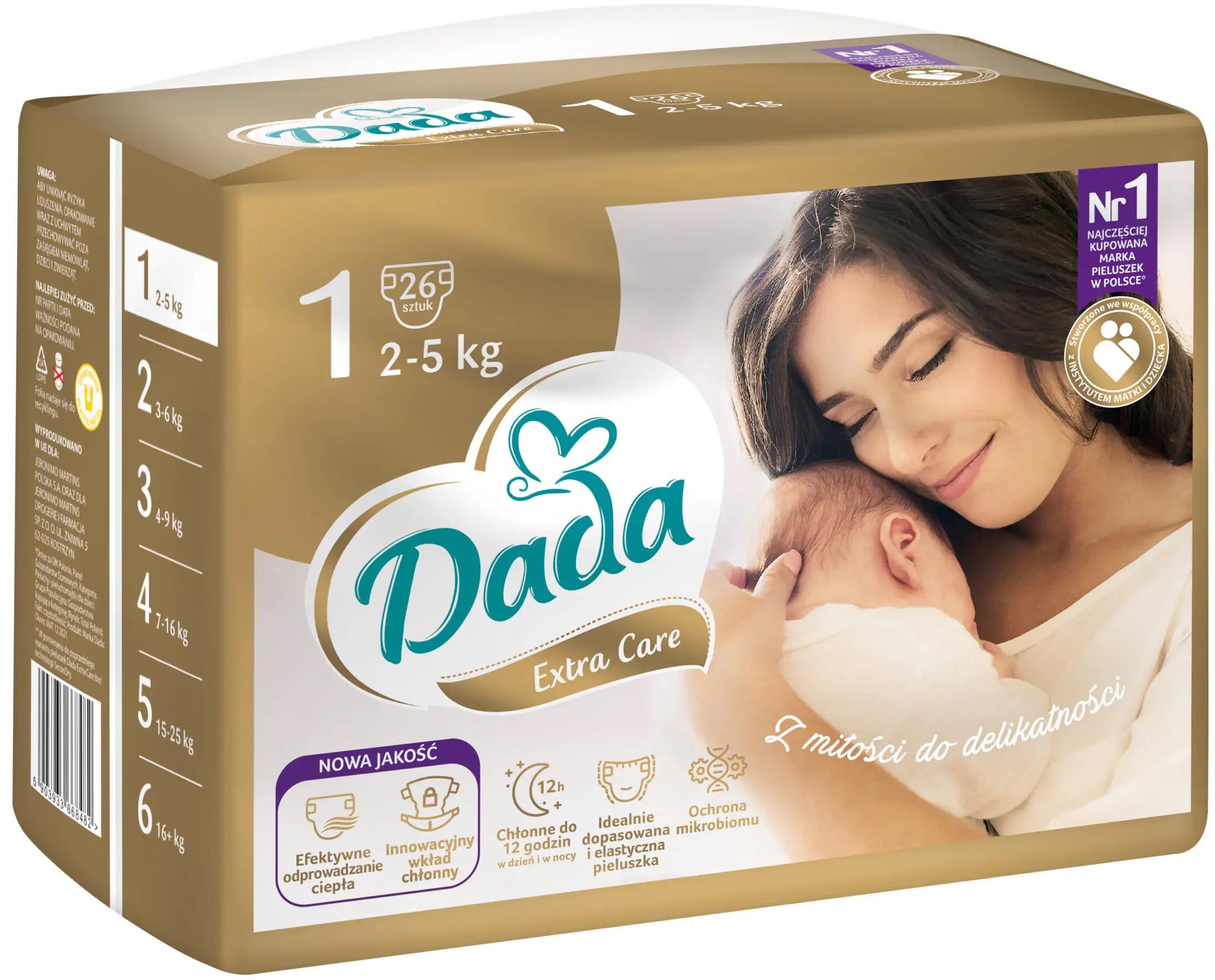 DADA Extra Care Newborn veľkosť 1 (26 ks)