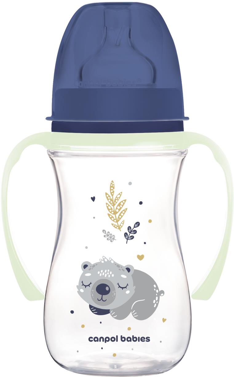 Canpol babies Sleepy Koala EasyStart antikoliková fľaša 240 ml, modrá