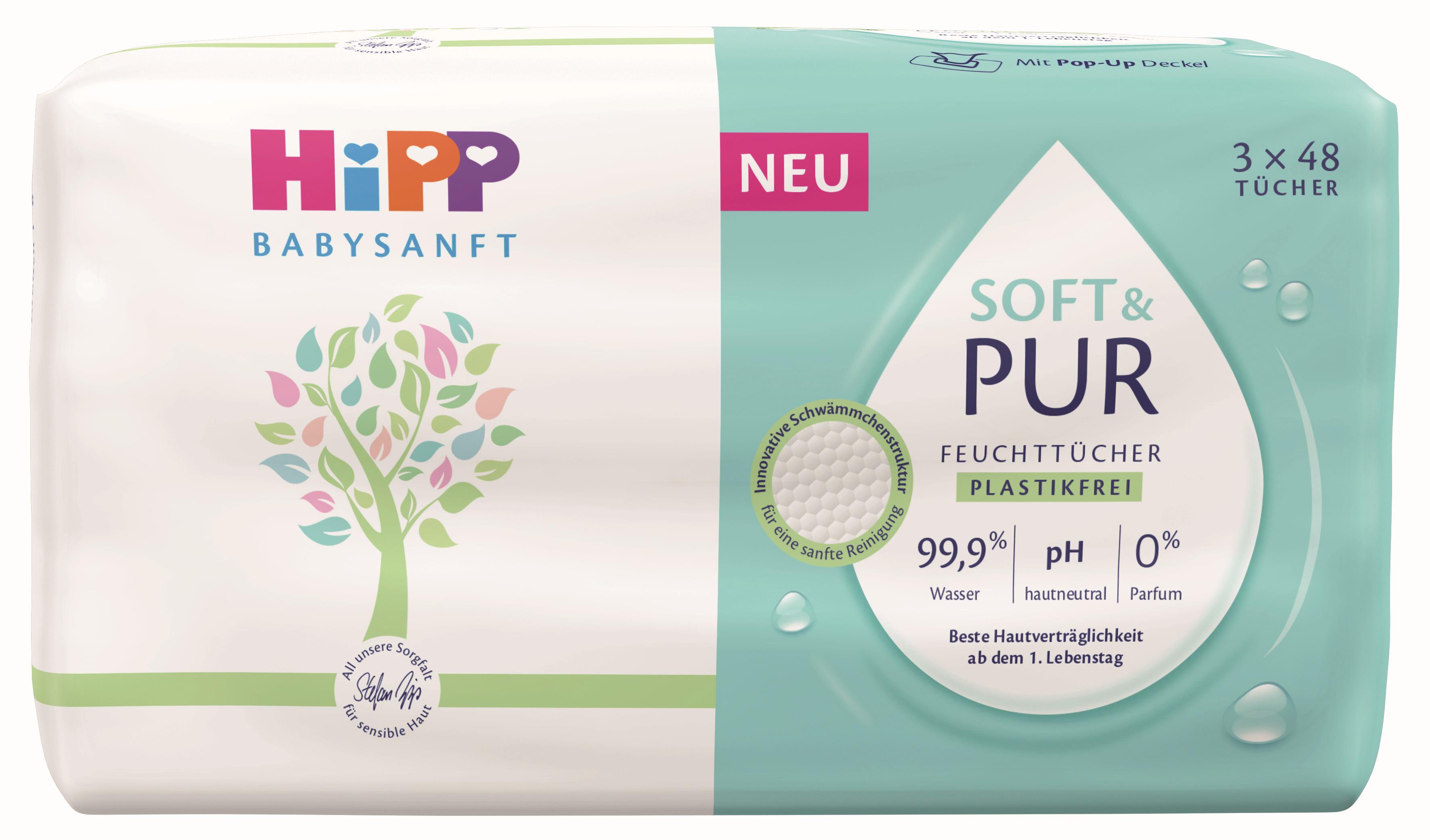 HiPP Babysanft Soft & Pur (3× 48 ks)