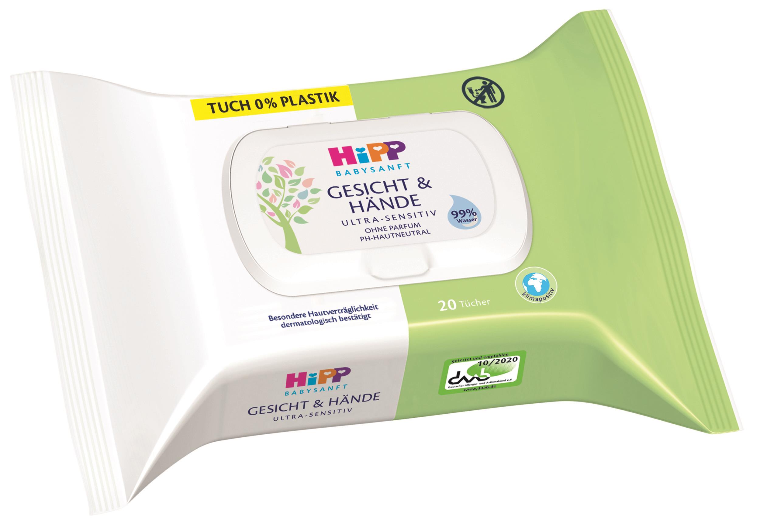 HiPP Babysanft obrúsky na tvár a ruky 20 ks