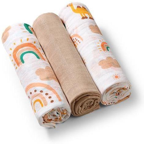 BabyOno plienky mušelínové – béžové 3 ks