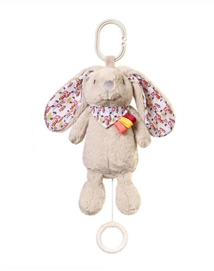 BabyOno plyšová hračka Rabbit Milly s melódiou krémová
