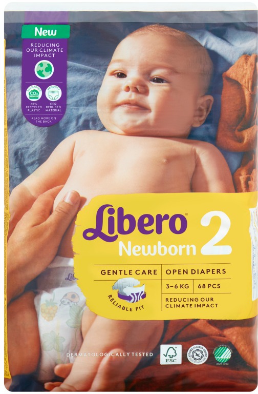 Libero Newborn veľkosť 2 Jumbo (68 ks)