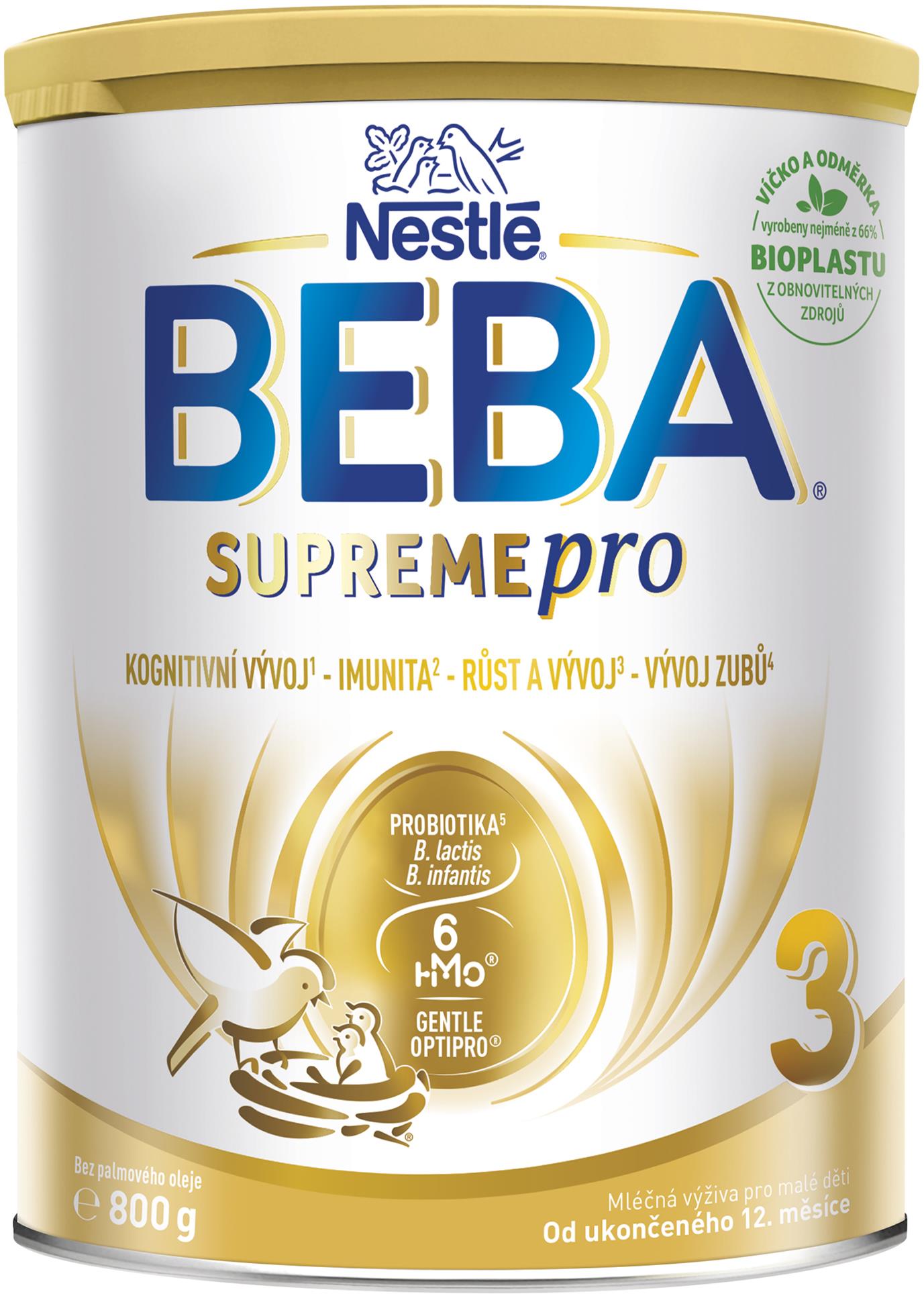 BEBA SUPREMEpro 3, 6 HMO, mlieko pre malé deti, 800 g