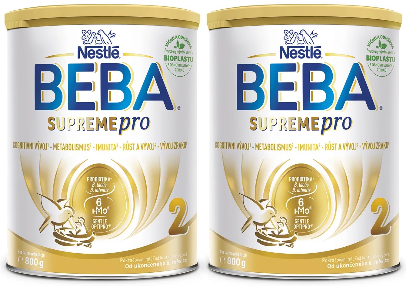 BEBA SUPREMEpro 2, 6 HMO, pokračovacie dojčenské mlieko, 2× 800 g