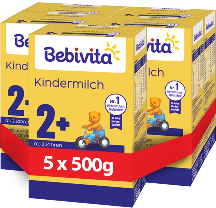 BEBIVITA JUNIOR 2+ Instantný mliečny nápoj 5× 500 g
