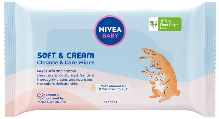 NIVEA Baby Wipes Soft & Cream 57 ks