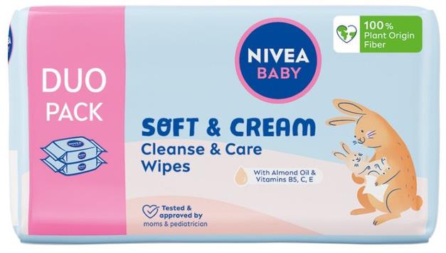 NIVEA Baby Wipes Soft & Cream Duo 114 ks