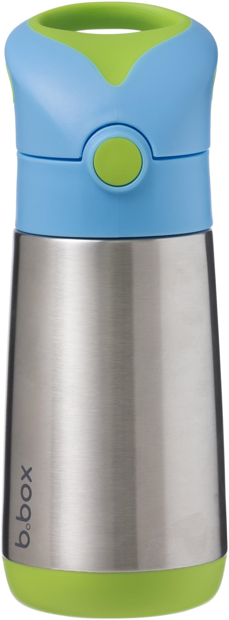 b.box Termoska na nápoj so slamkou 350 ml – modrá/zelená