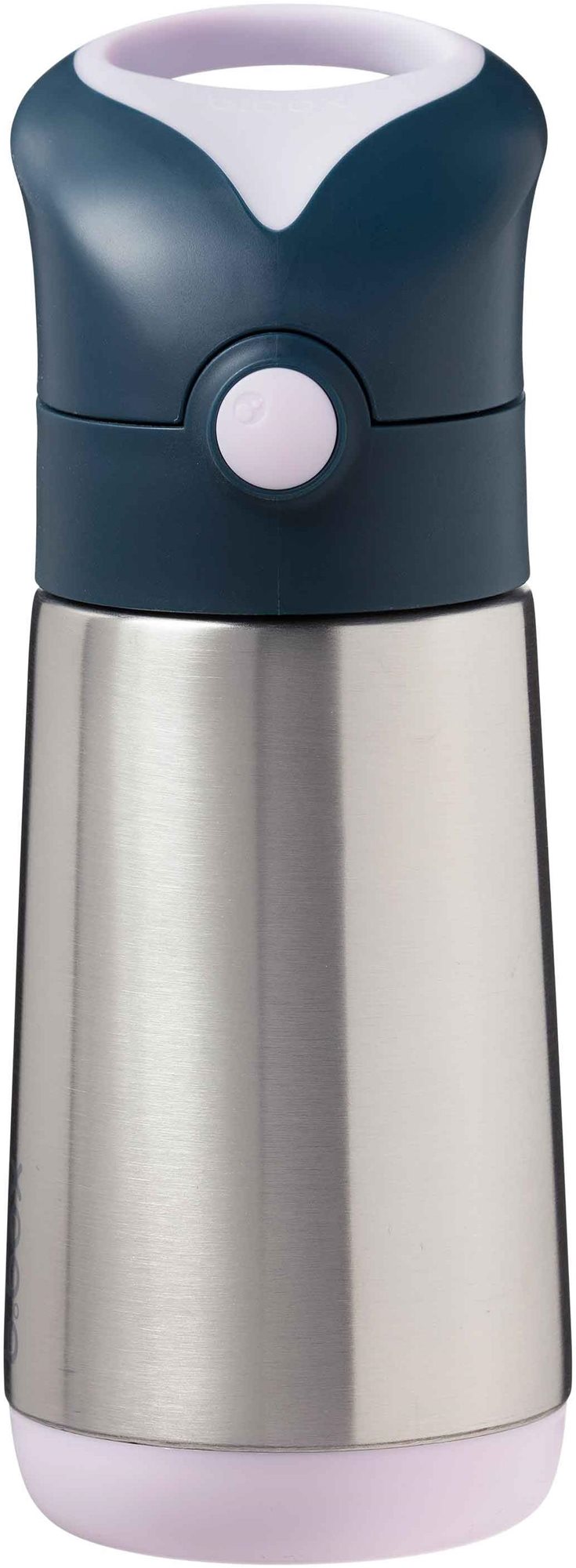 b.box - Termoska na nápoj so slamkou, 350 ml – indigo/ružová