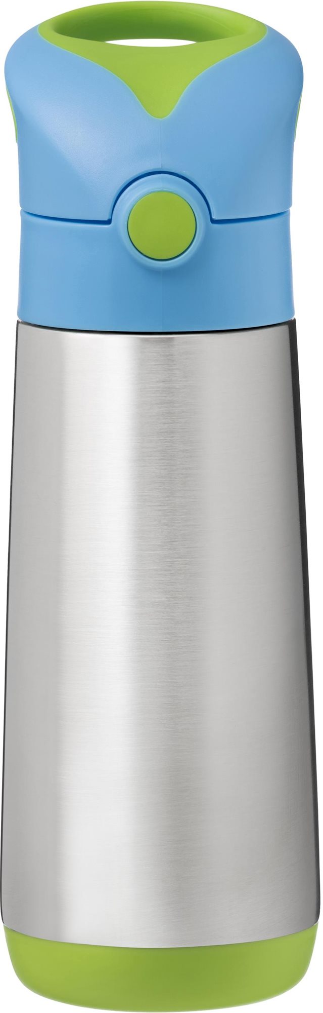 b.box Termoska na nápoj so slamkou 500 ml – modrá/zelená
