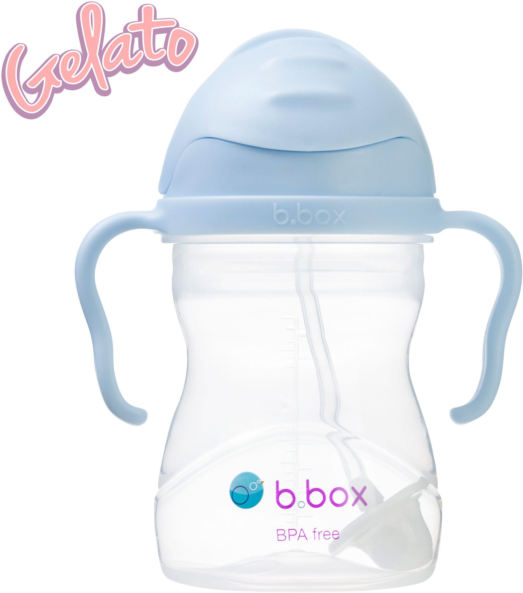 b.box Hrnček so slamkou Gelato – žuvačková 240 ml