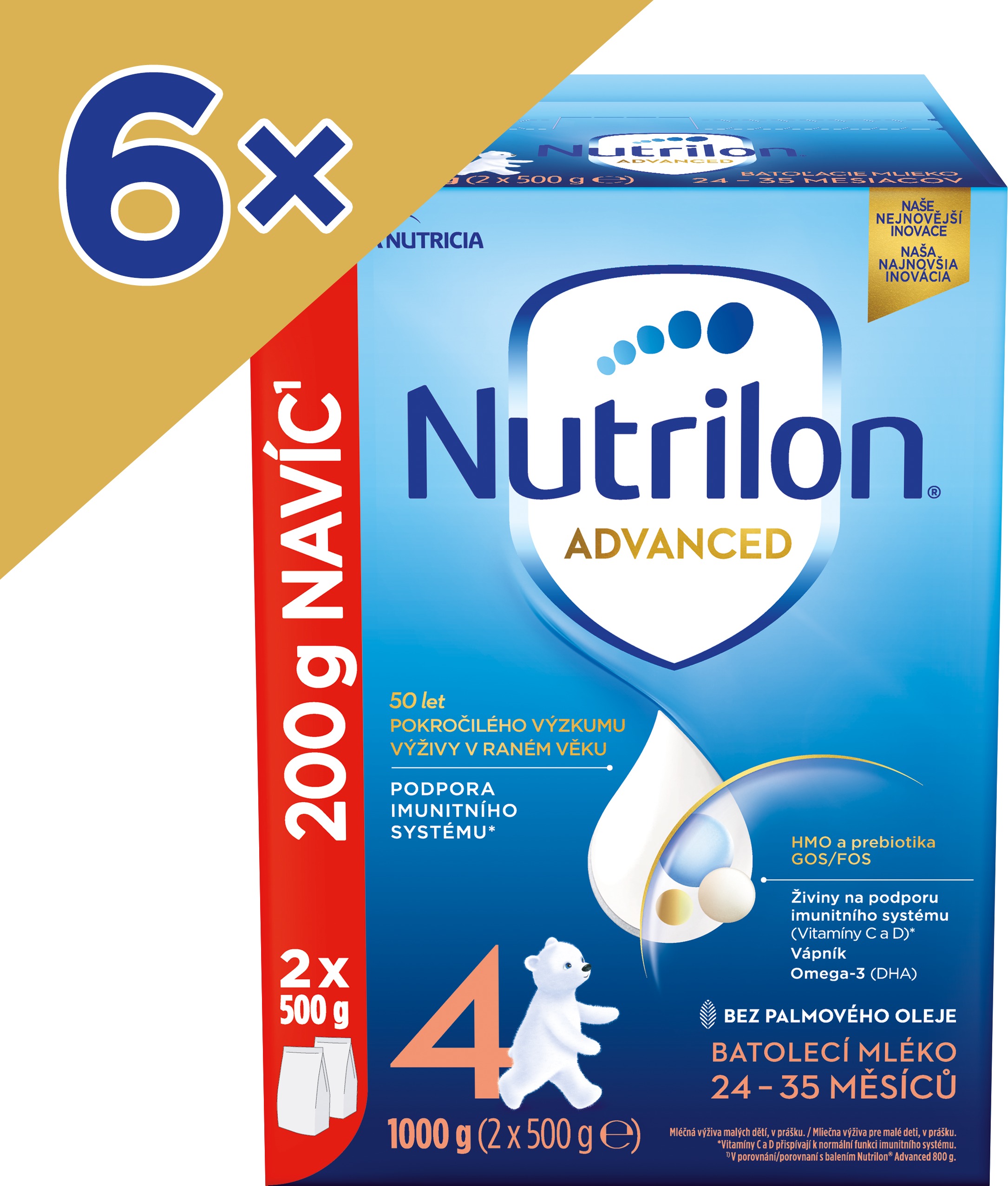 Nutrilon 4 Advanced batoľacie mlieko 6× 1 kg, 24 mes.+
